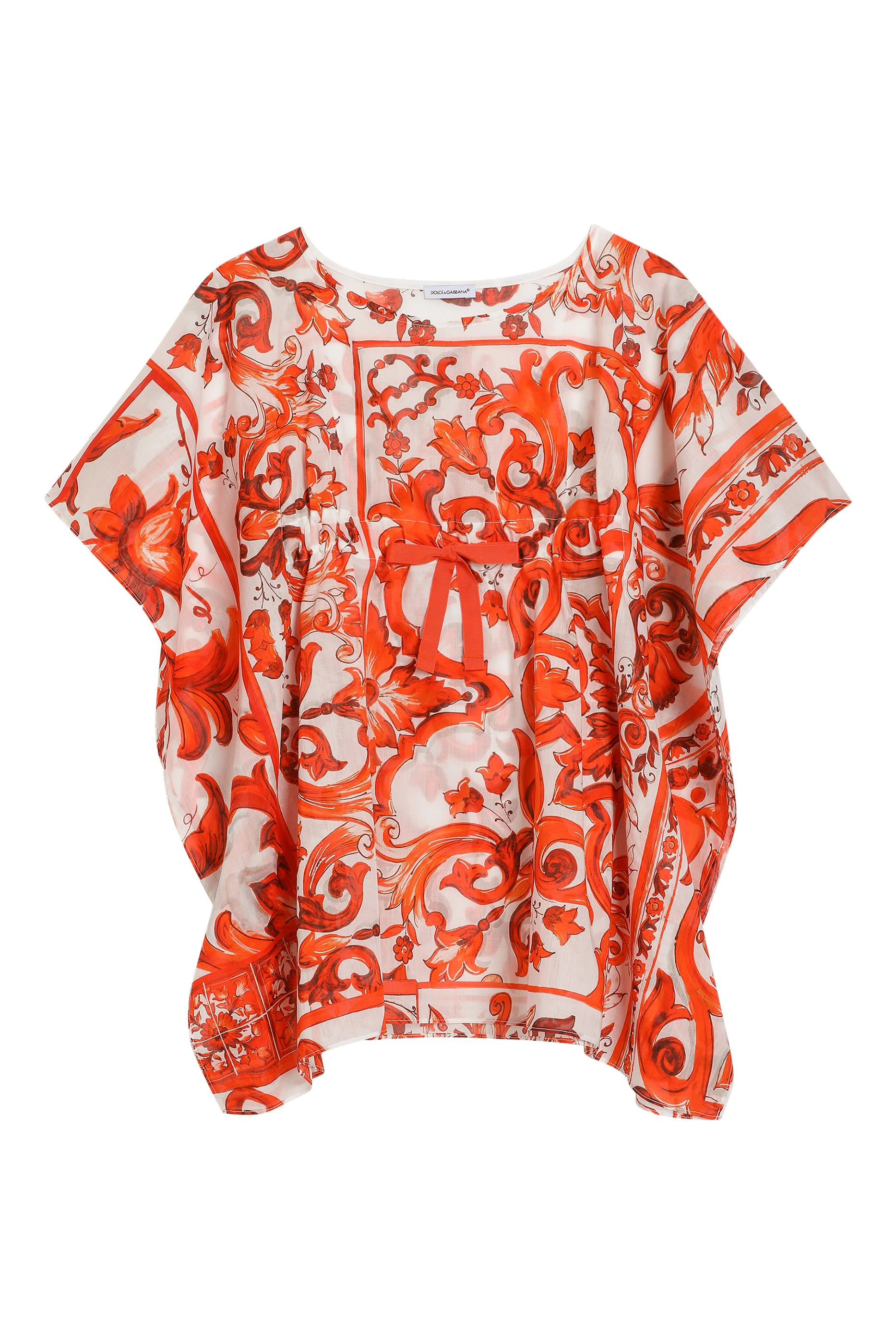 Kids Majolica-Print Batiste Kaftan
