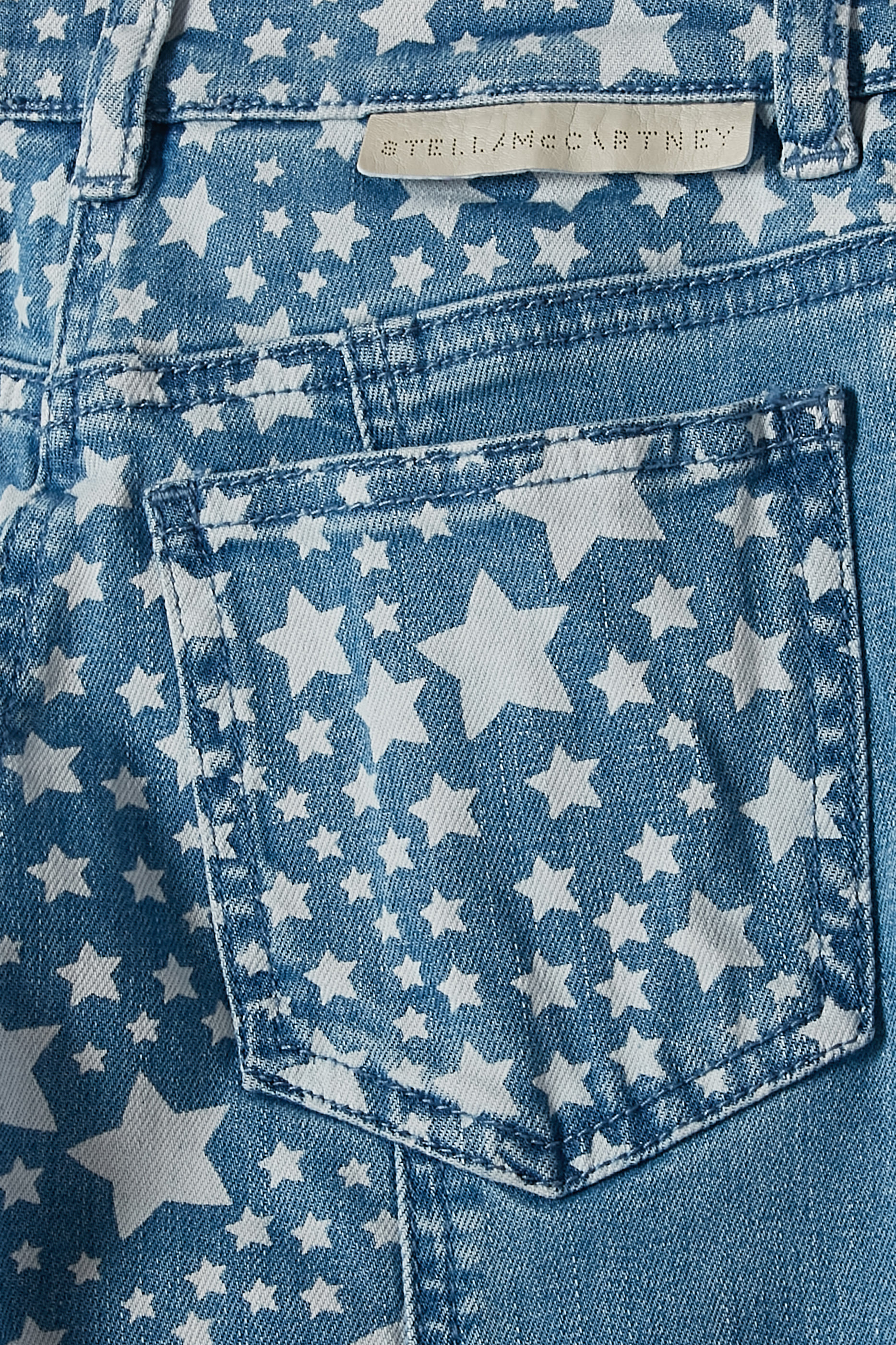 Kids Star Pattern Chaps Denim Jeans