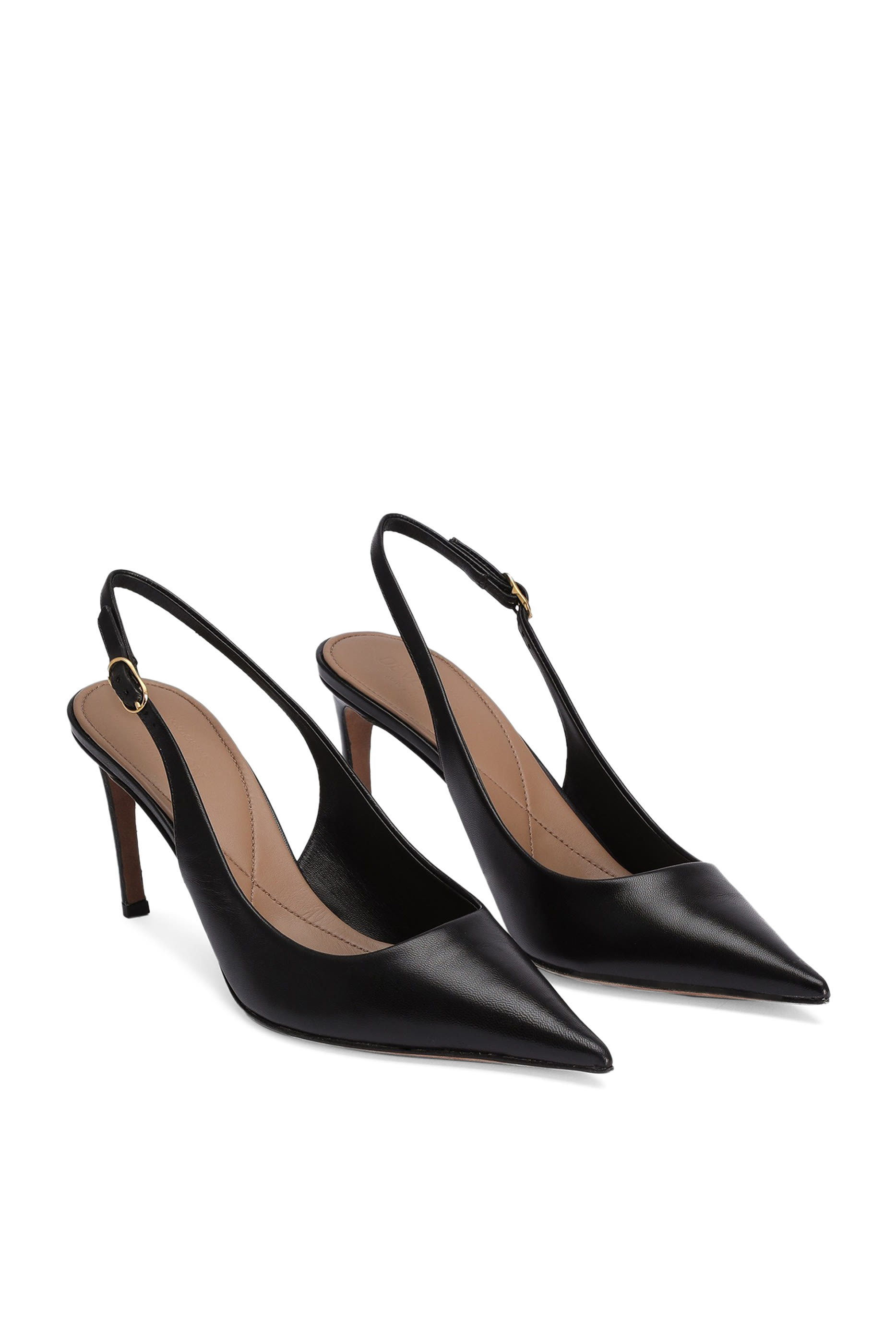 Devotion 75 Polished Goatskin Slingback Pumps