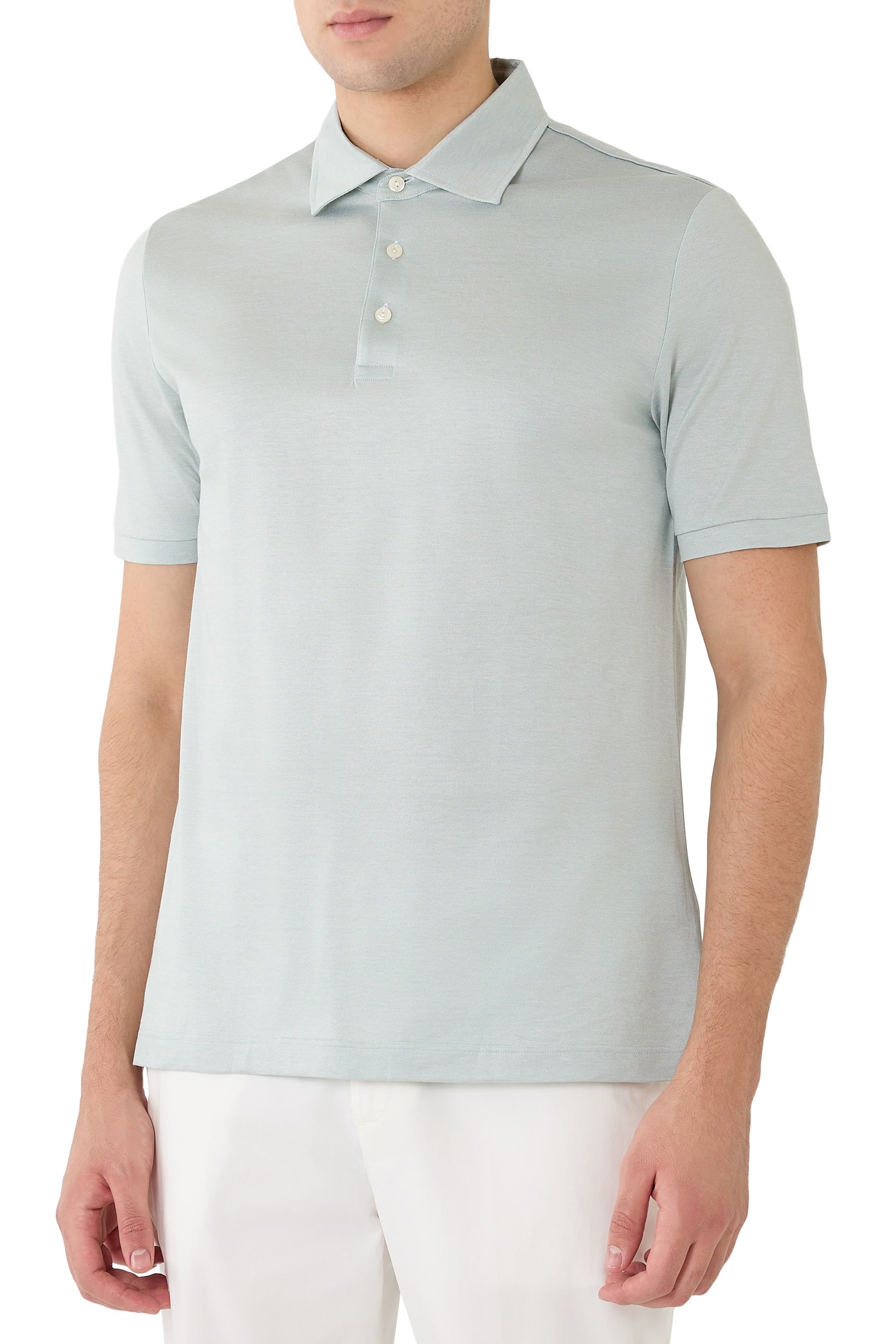  Jacquard Filo di Scozia Polo Shirt 