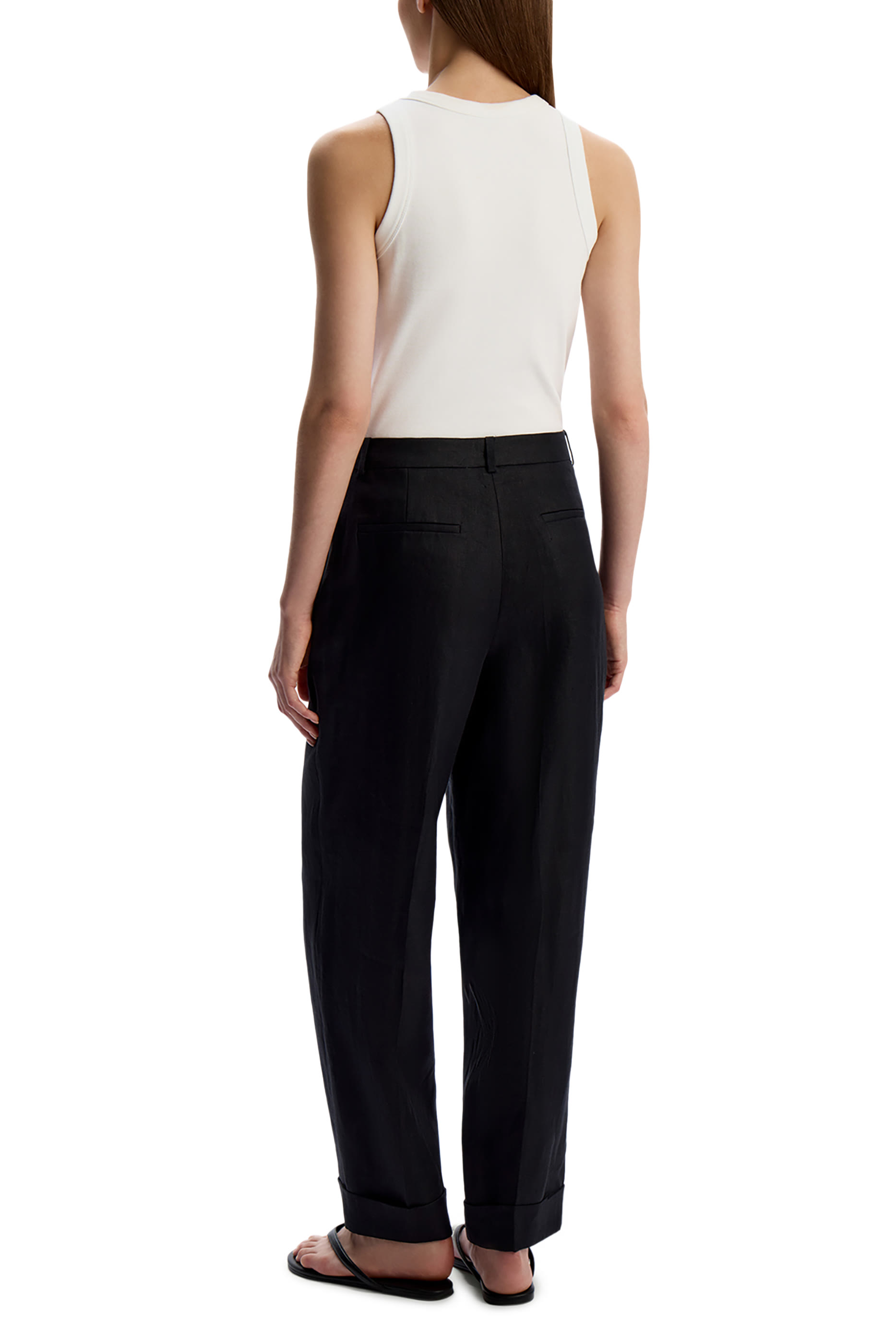 Tapered-Fit Linen Trousers