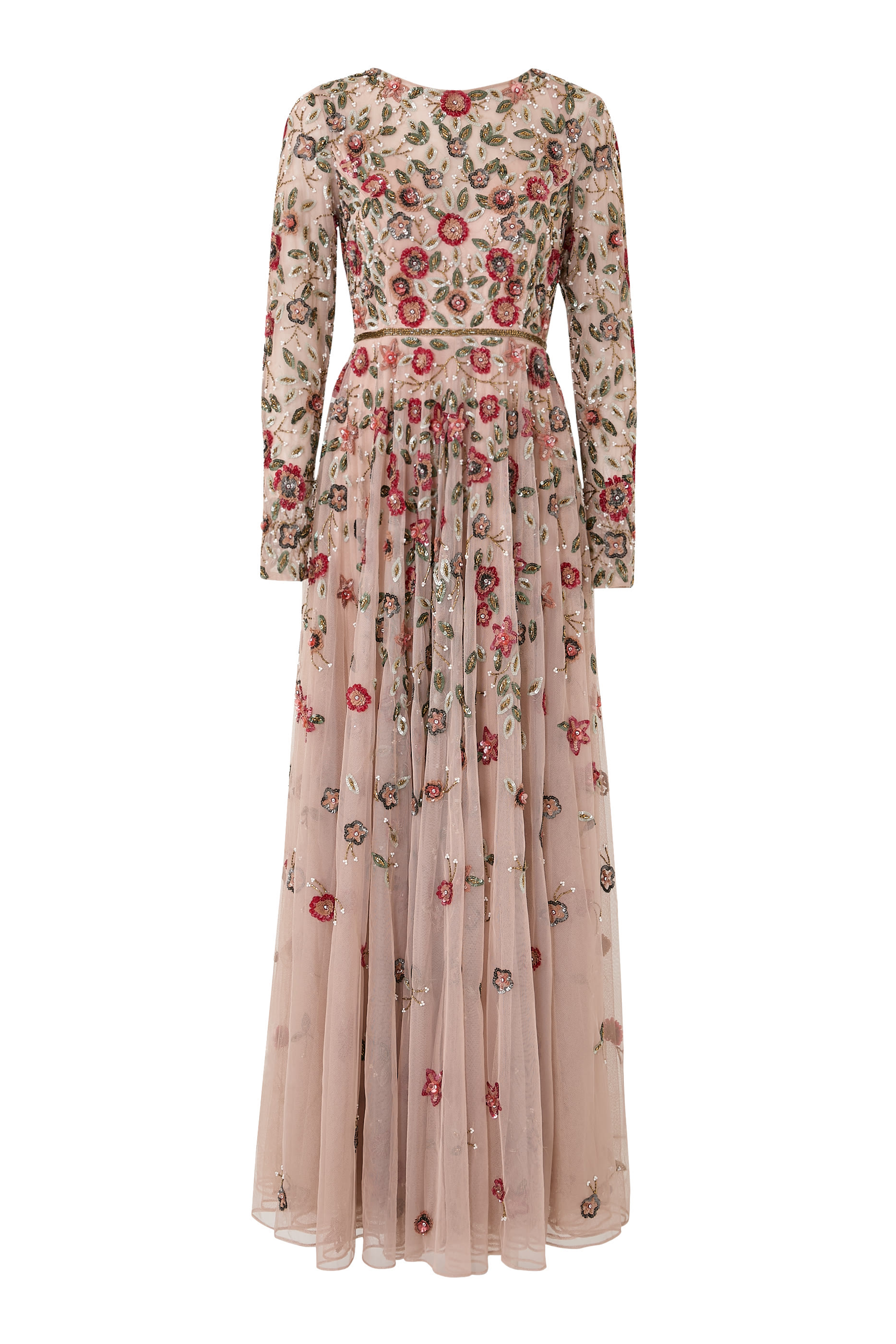 Antique Floral Embellished Gown