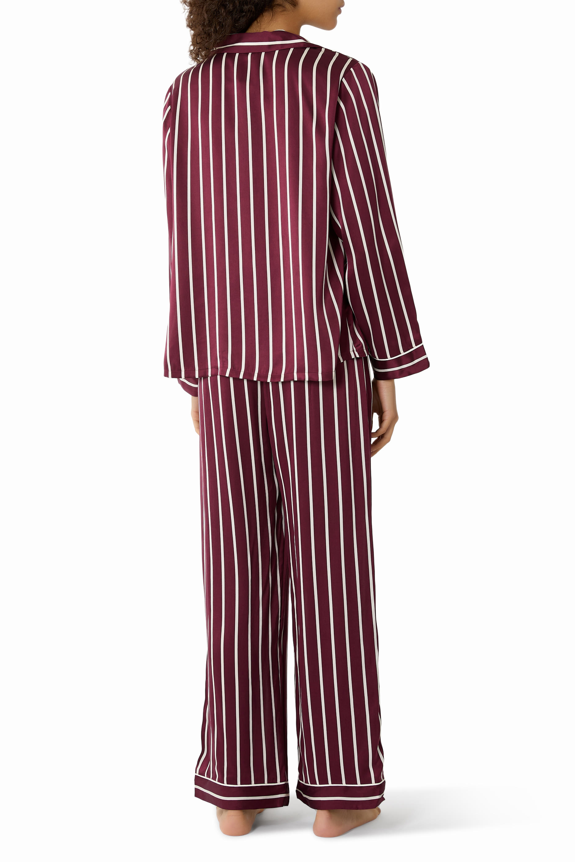 Inez Washable Silk Printed Long PJ Set