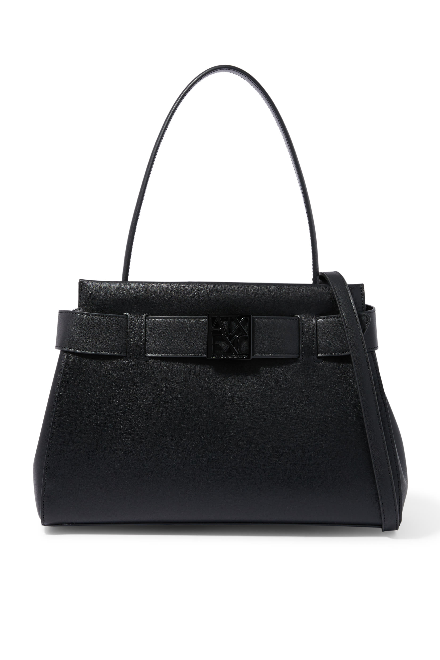 Logo Plaque Two-Way Crossbody Bag