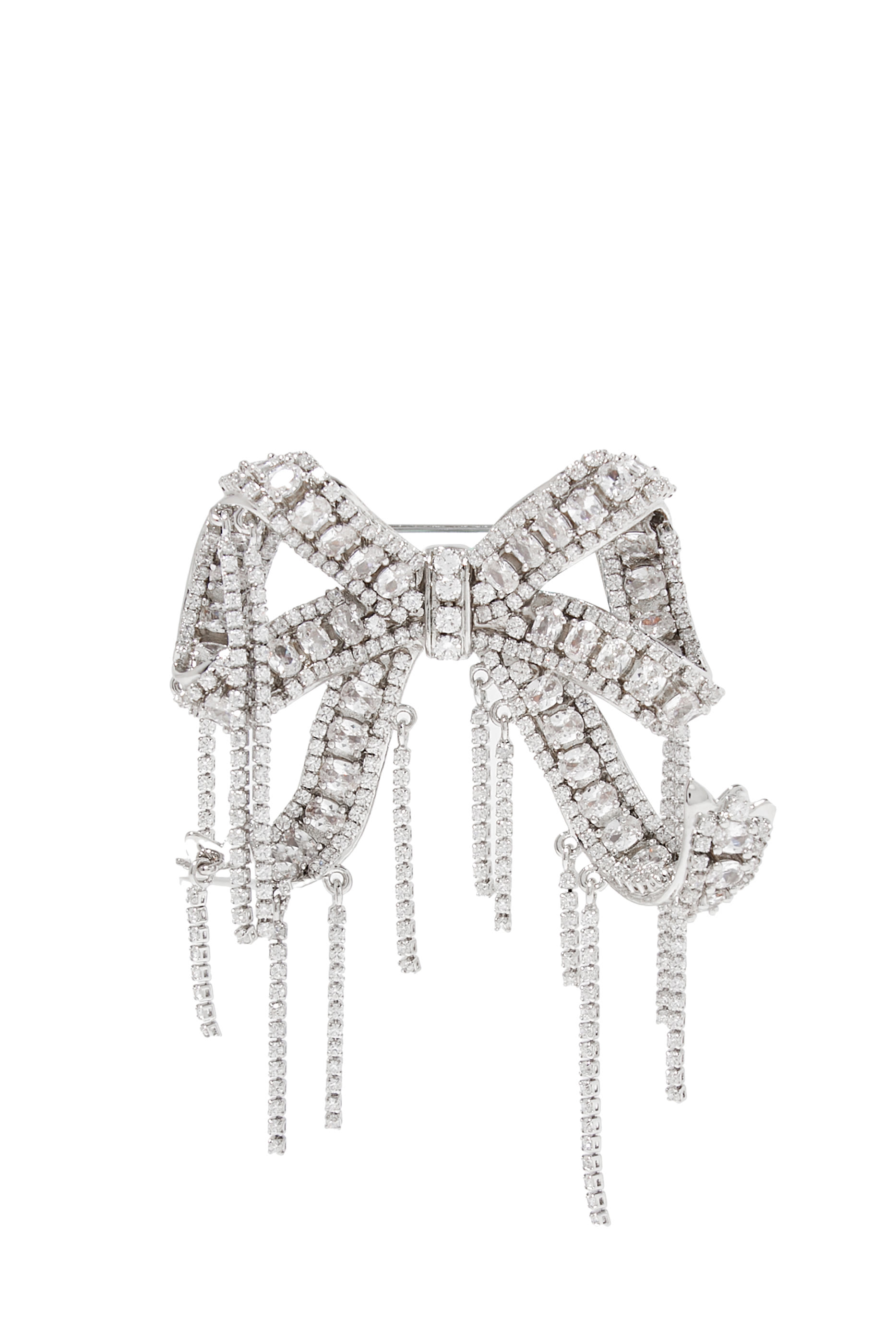 Crystal Embellished Bow Brooch