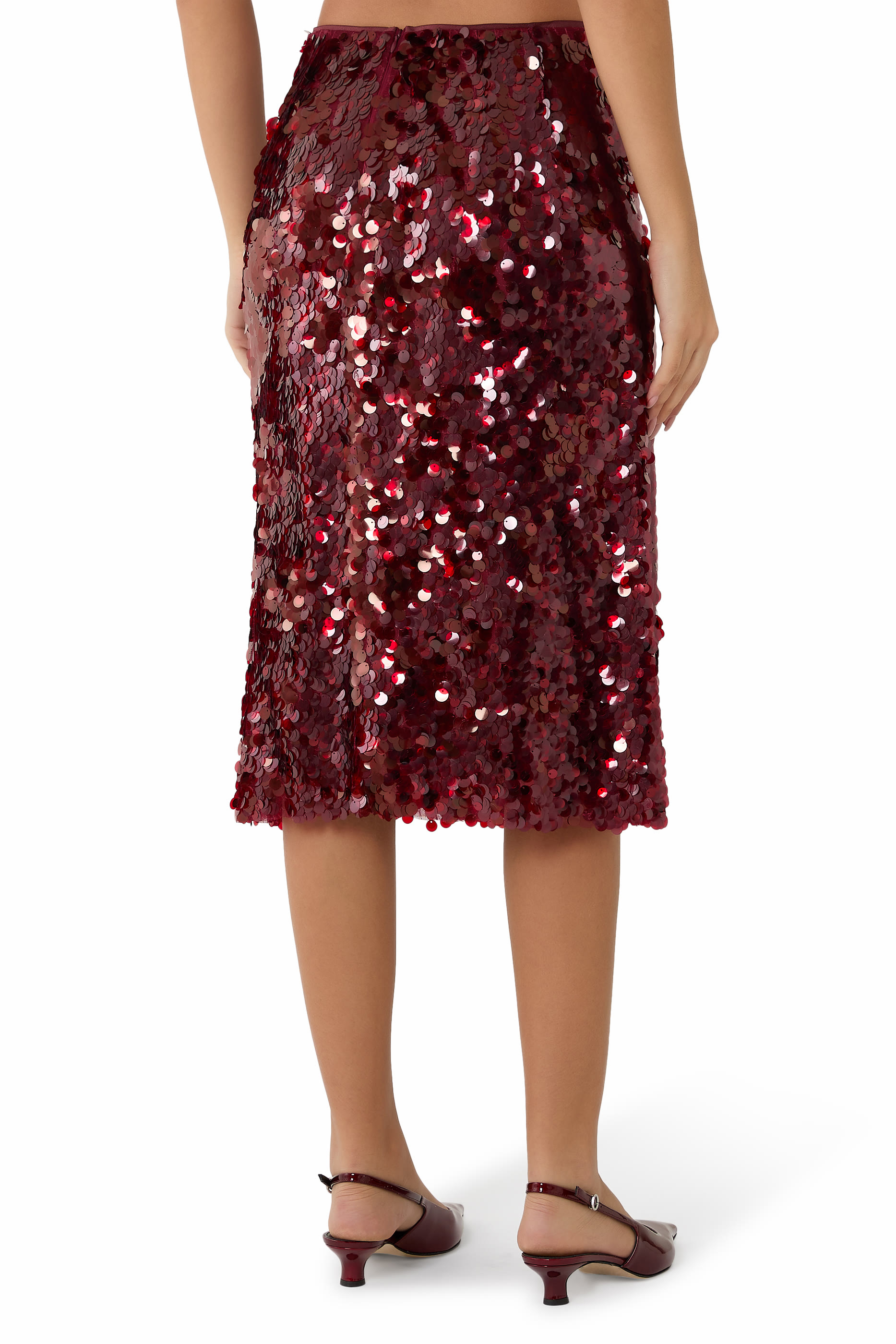 Paillette Bias Skirt