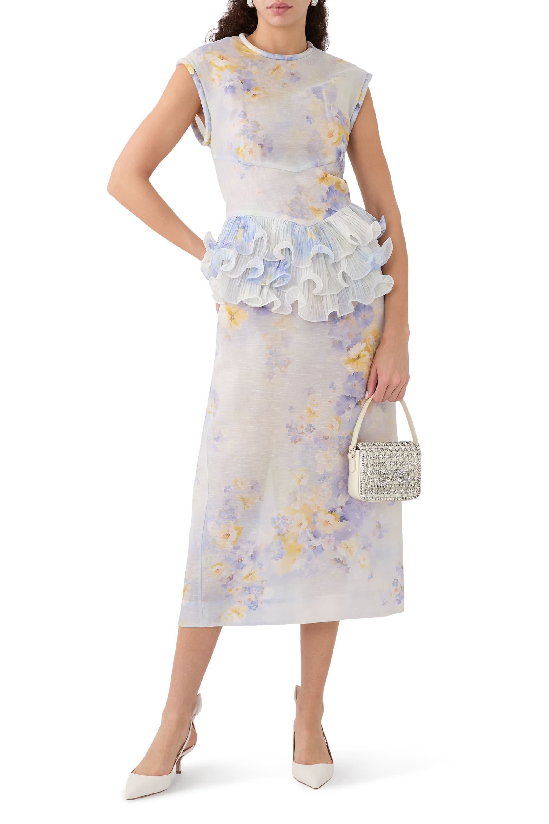 Crush Frill Midi Dress