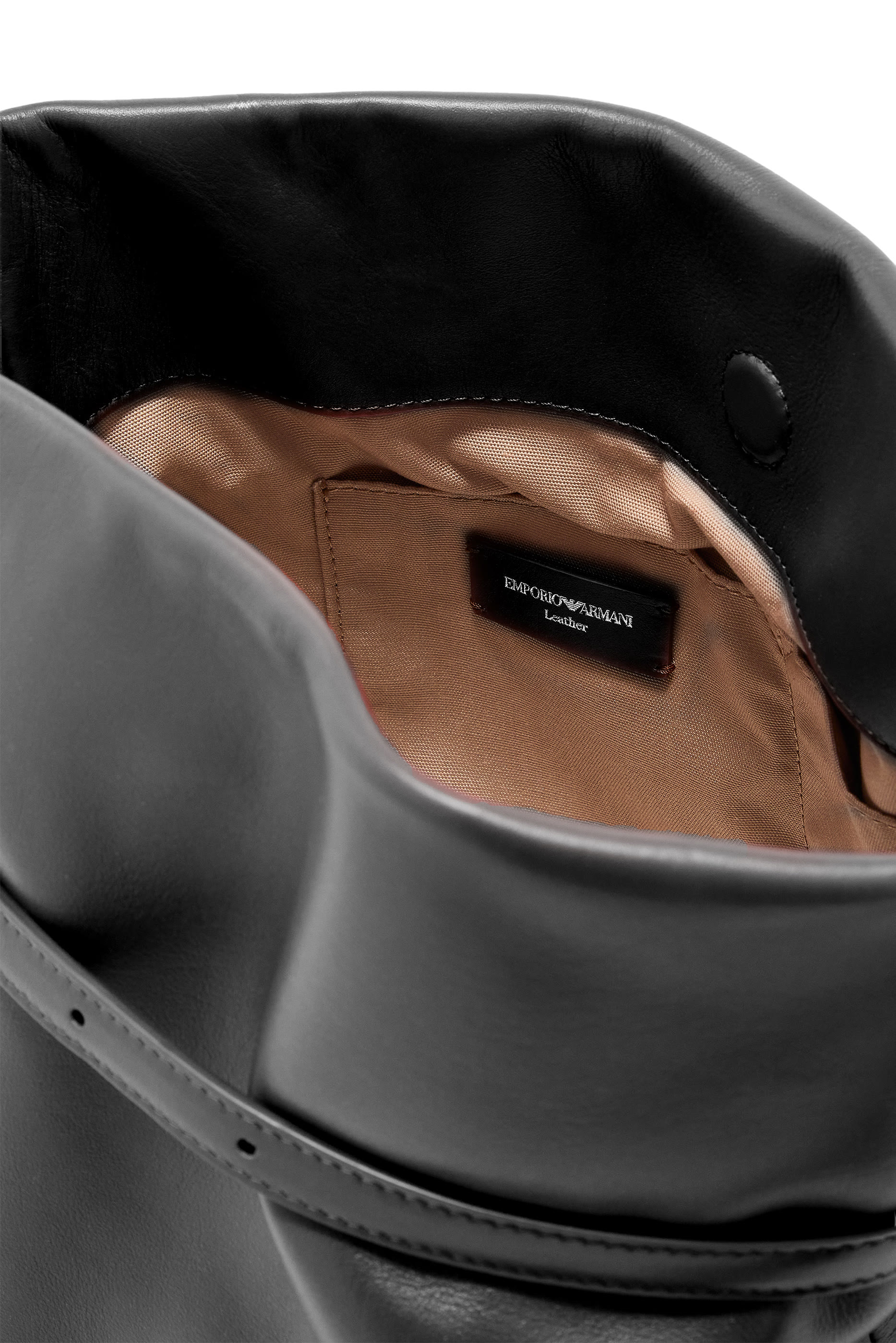 Logo Smooth Leather Bucket Bag