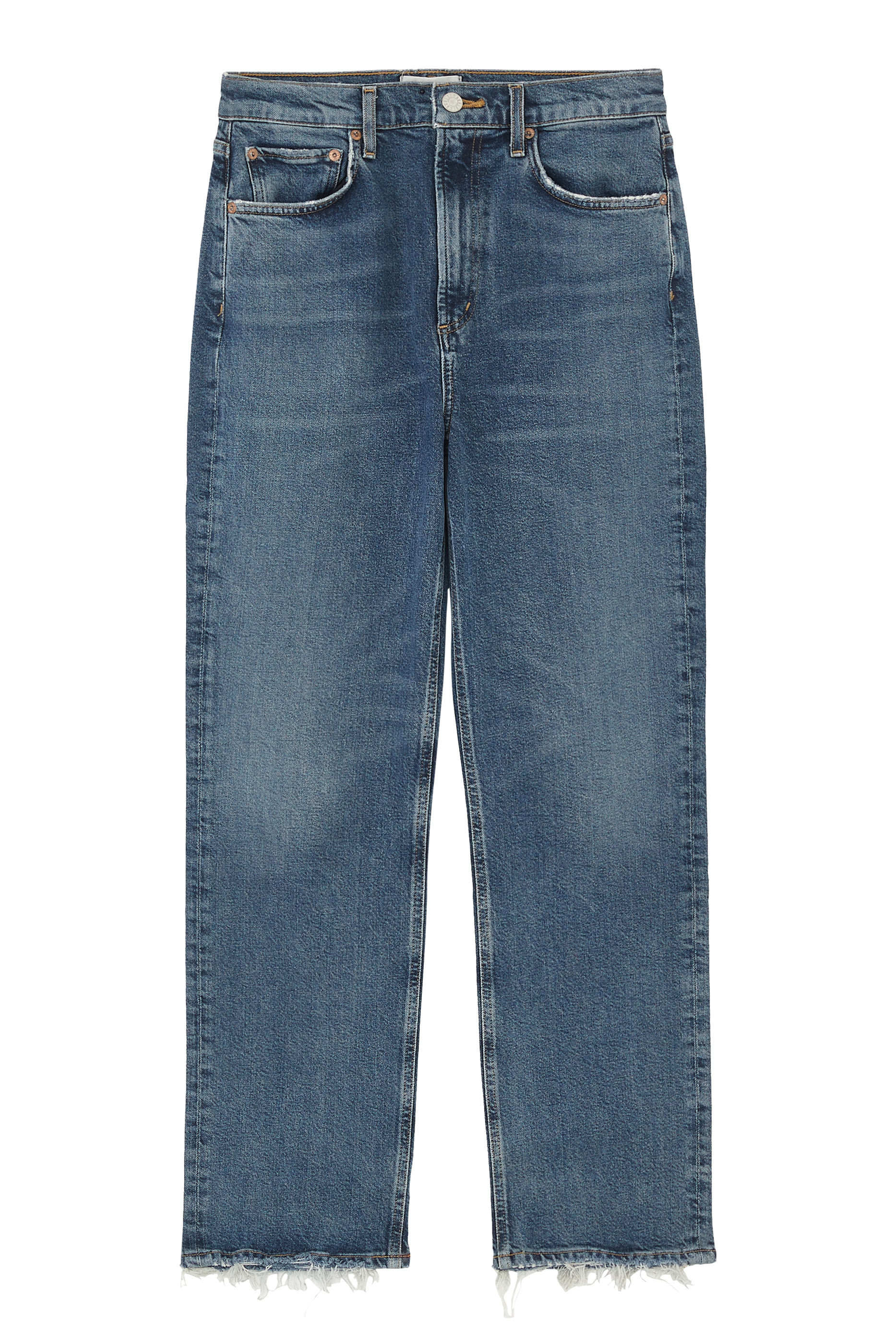 High Rise Stove Pipe Jeans