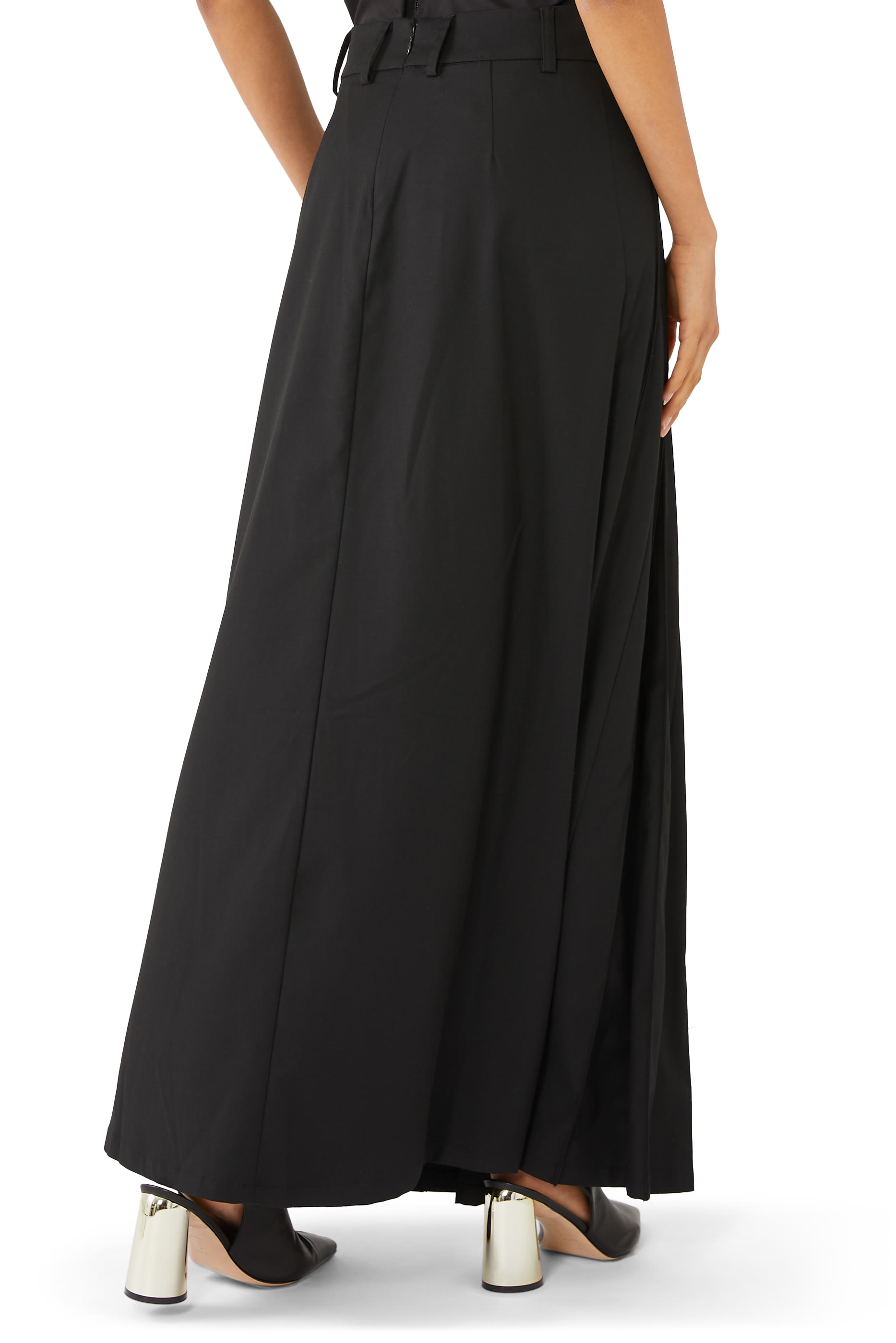 Pleated Suiting Skirt