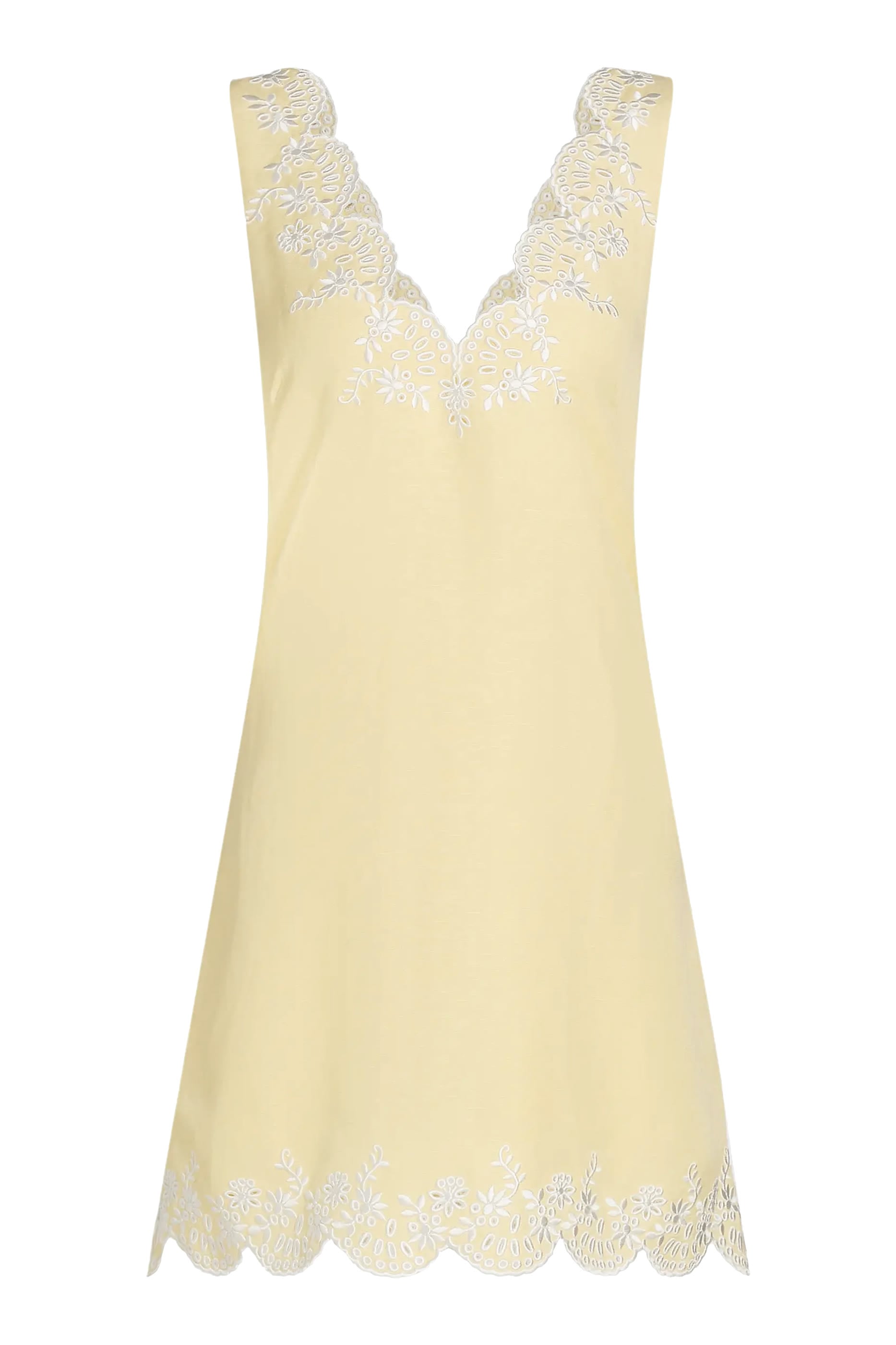 Edena Embroidered Linen Mini Dress 