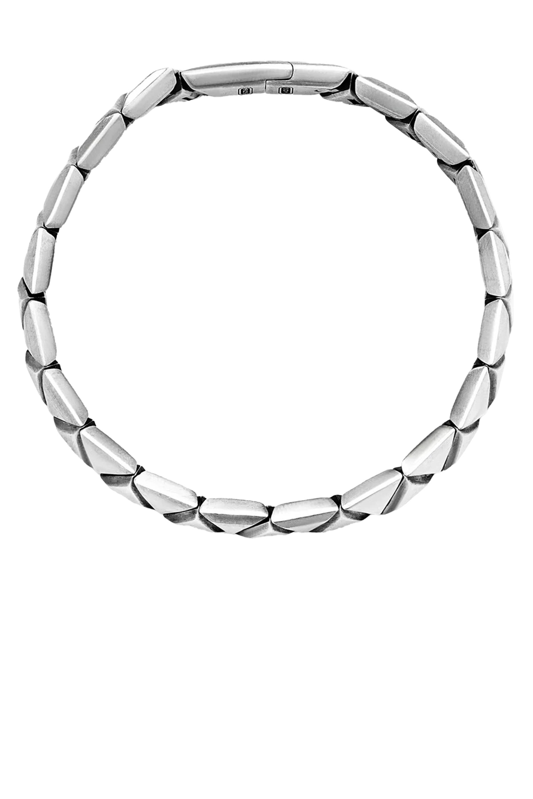 Faceted Link Triangle Bracelet