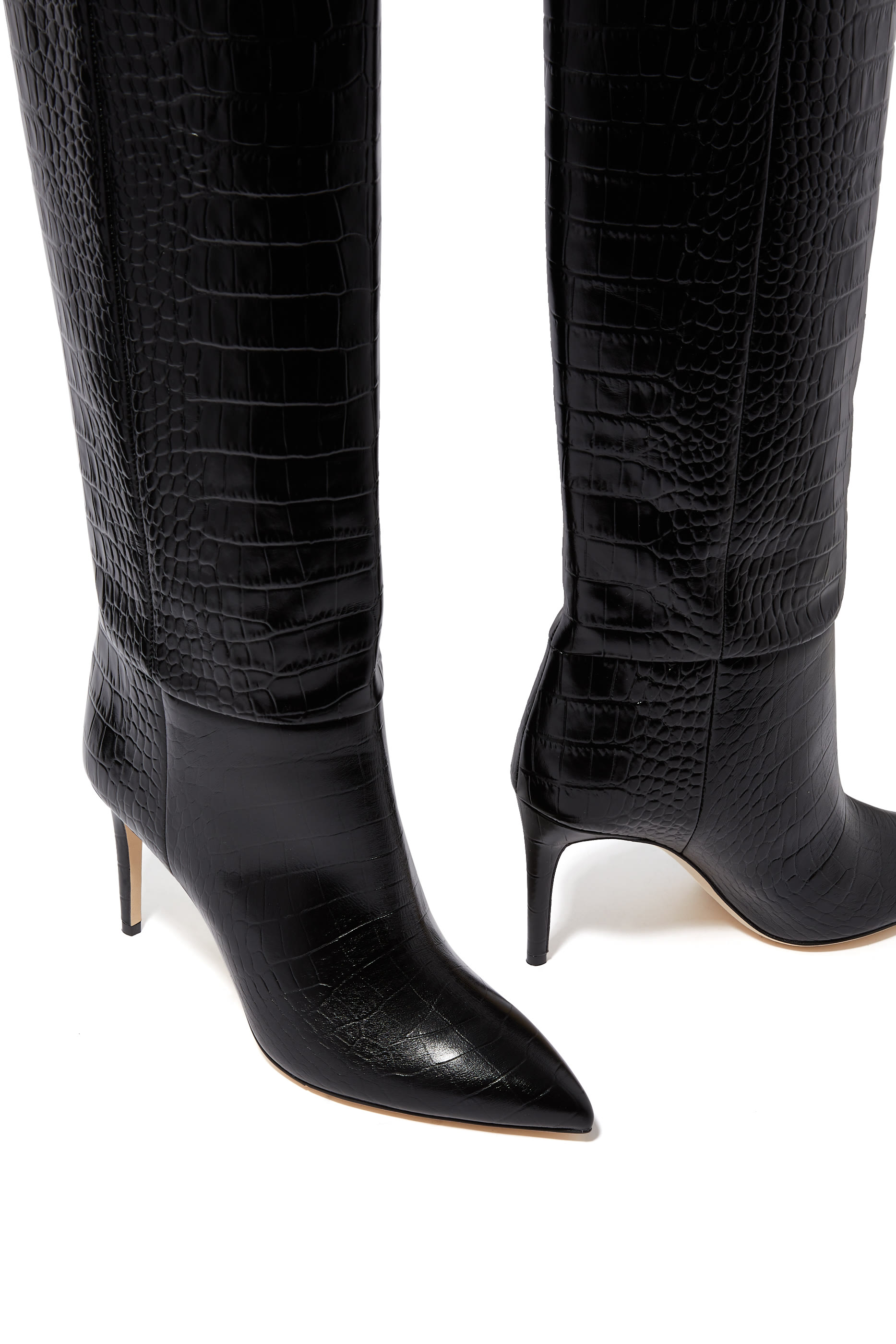 Croc Embossed Stiletto 85 Boots