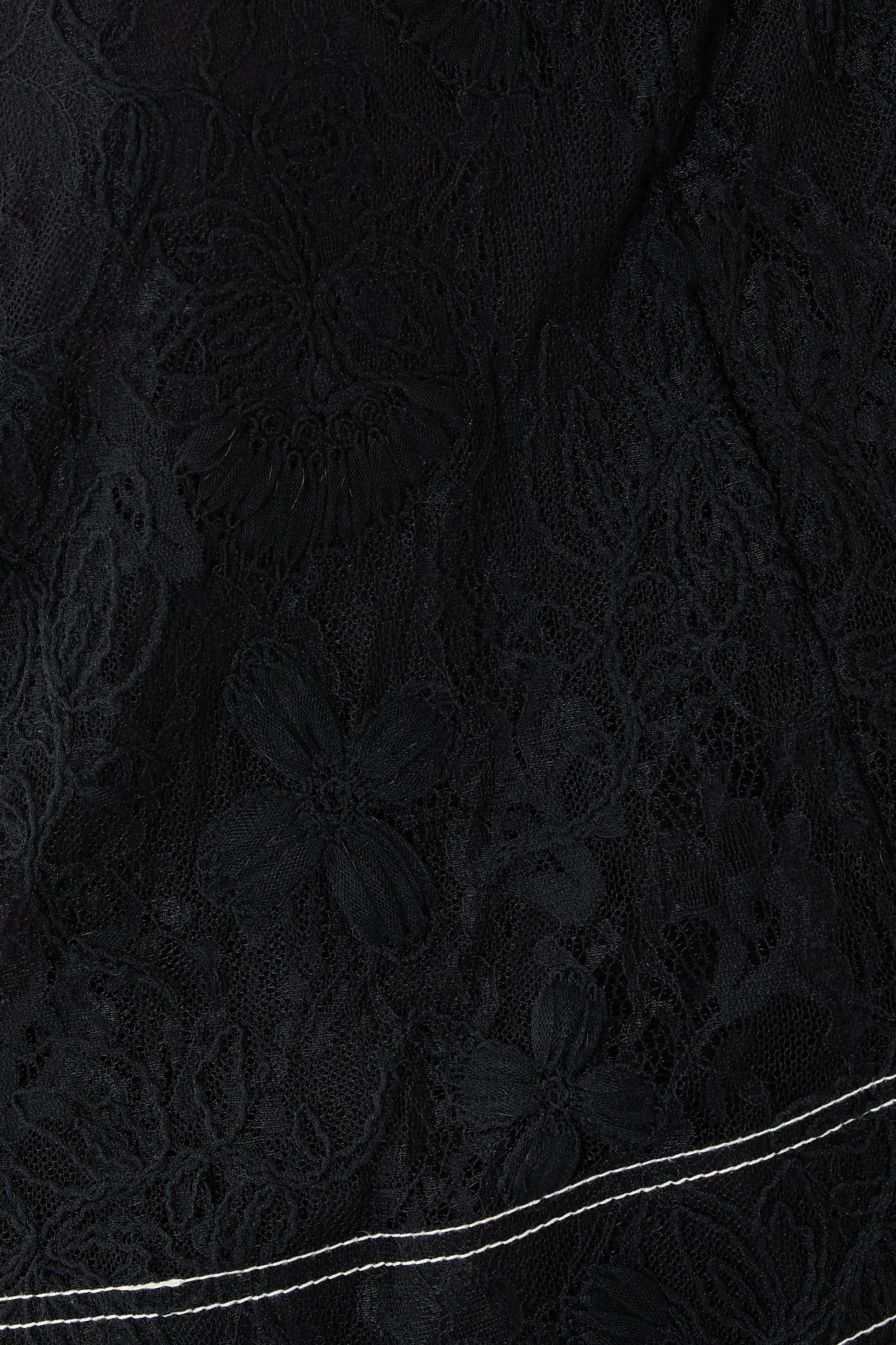 Dimensional Lace Flounce Top