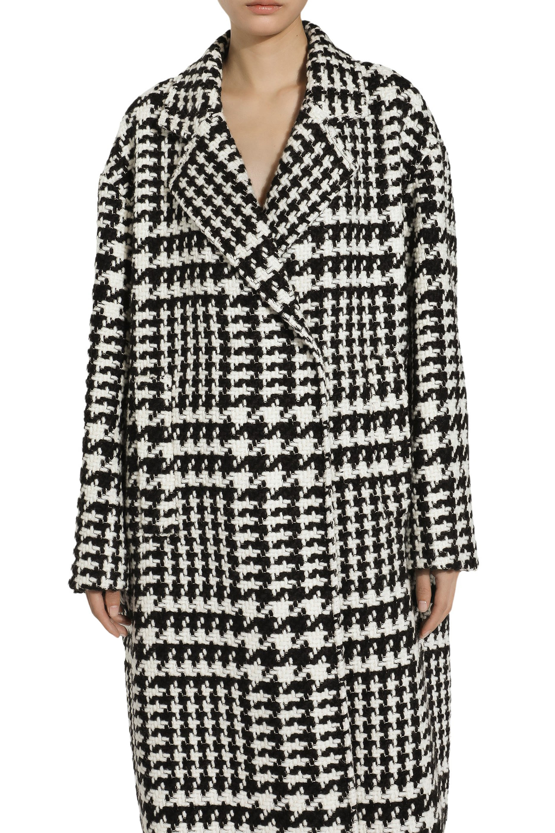 Oversize Houndstooth Coat
