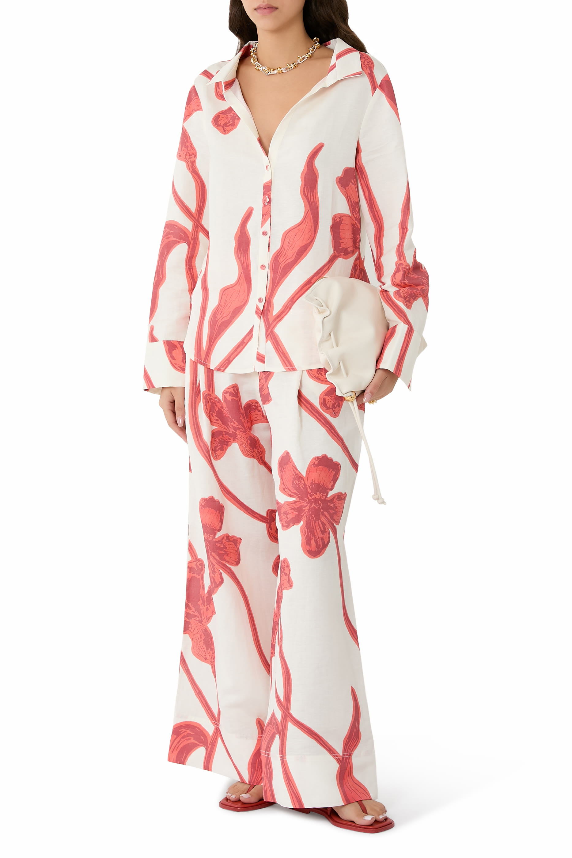 Mucha Arena Palm Wide-Leg Pants