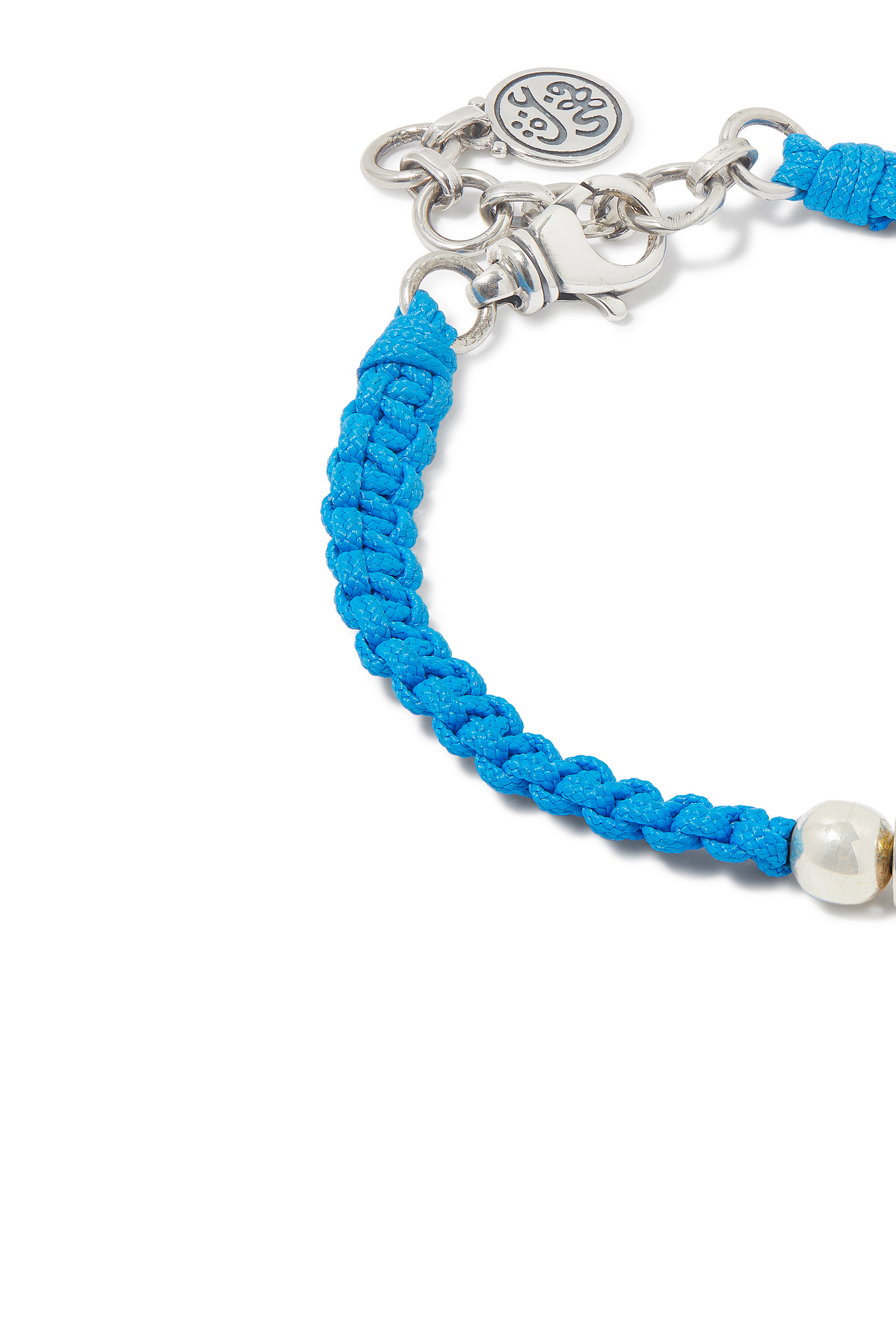  Never Apart Braided Bracelet,  18K Yellow Gold with Sterling Silver & Fabric