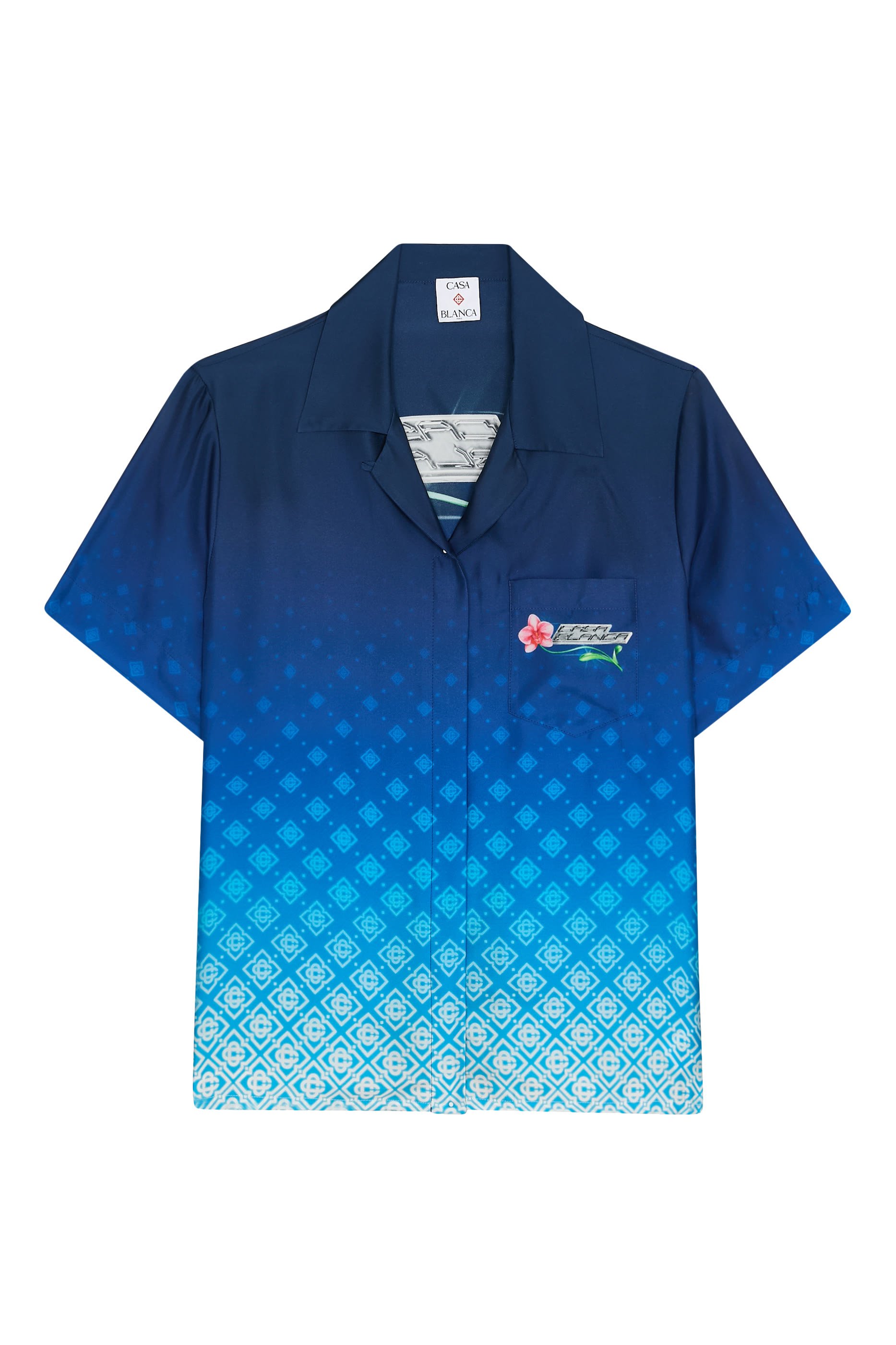 Orchid Monogram Silk Shirt 