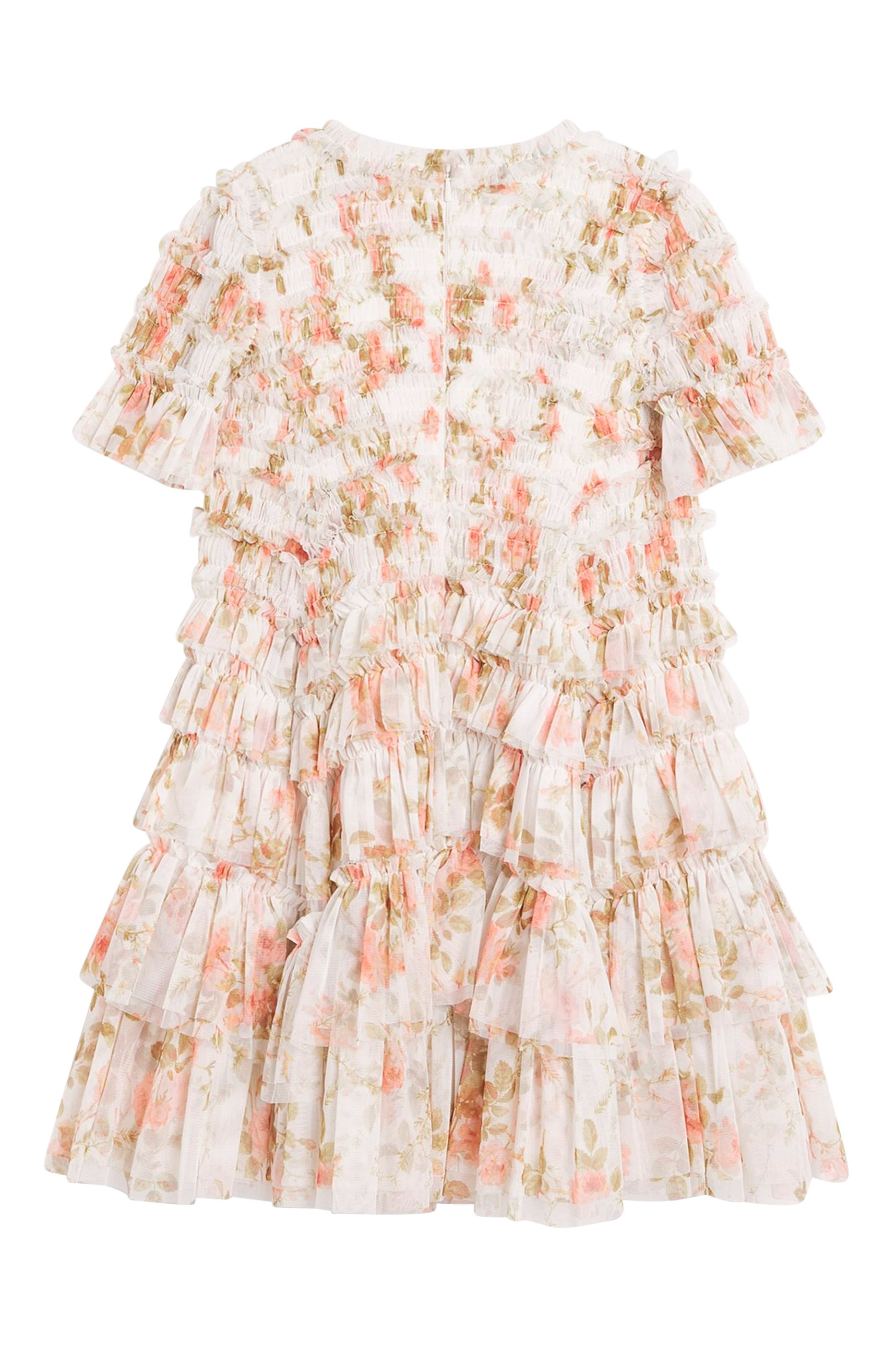 Kids Summer Rose Valentine Ruffle Dress 