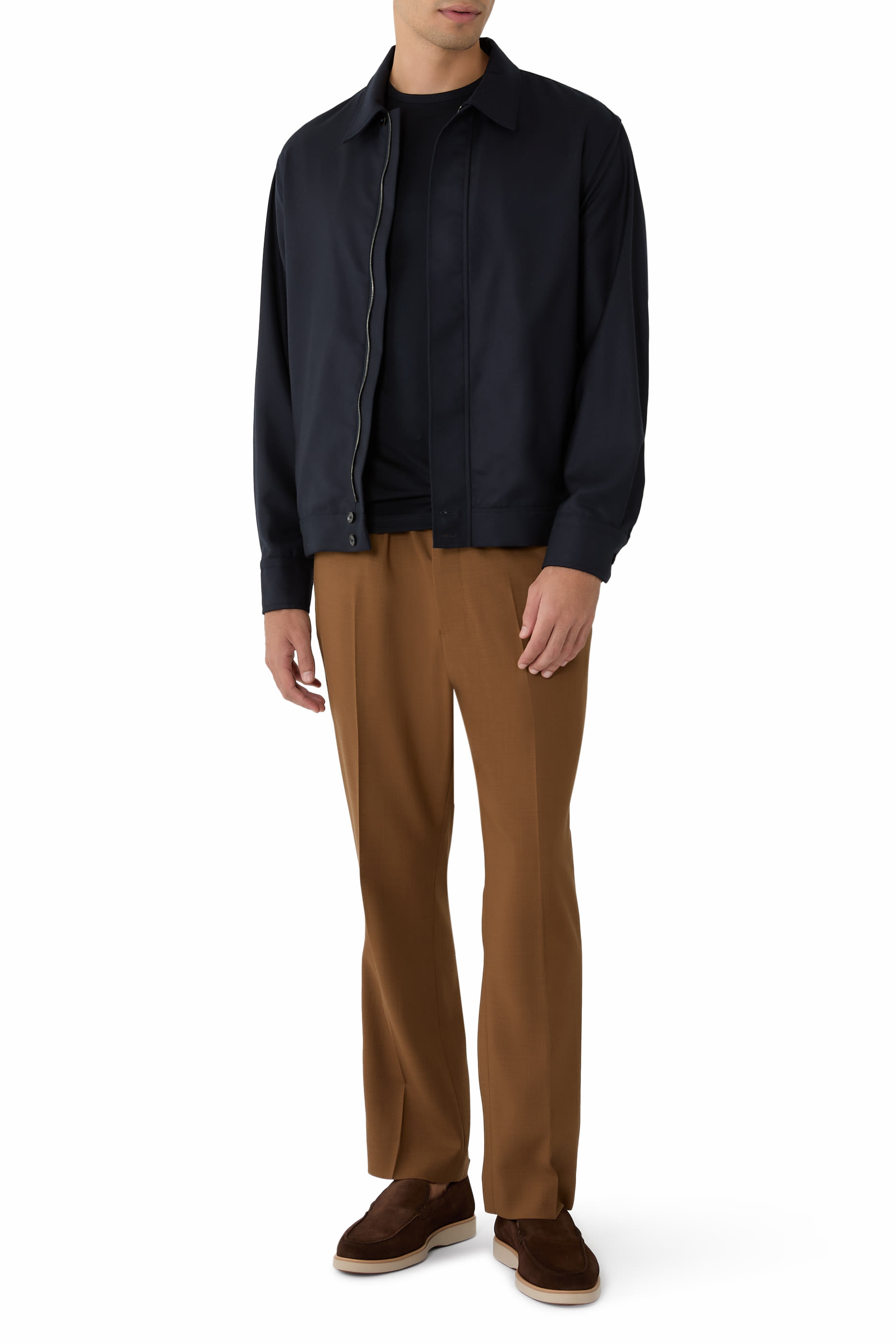  Wool Shirt Collar Blouson