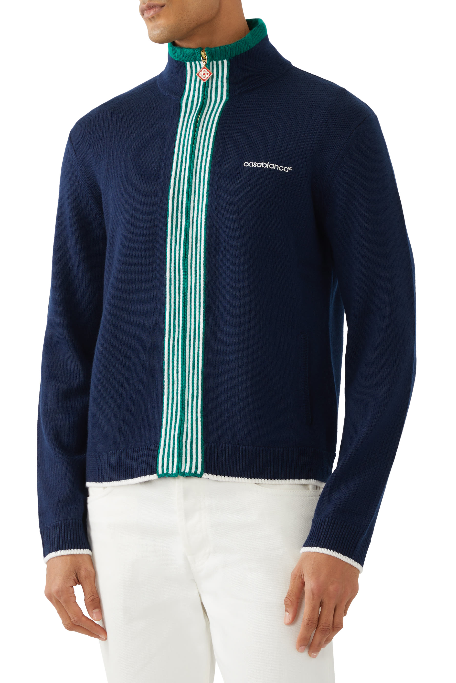  Knit Tennis Track Top 