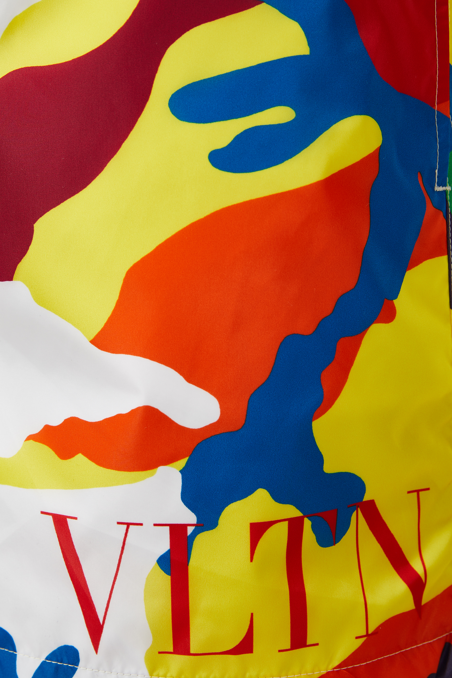 Camouflage Logo Print Swim Shorts