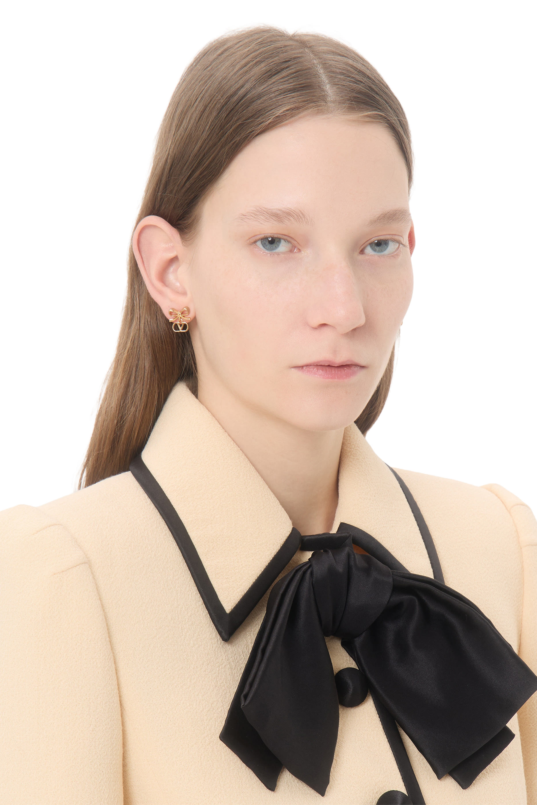 VLogo Signature Earrings, Metal