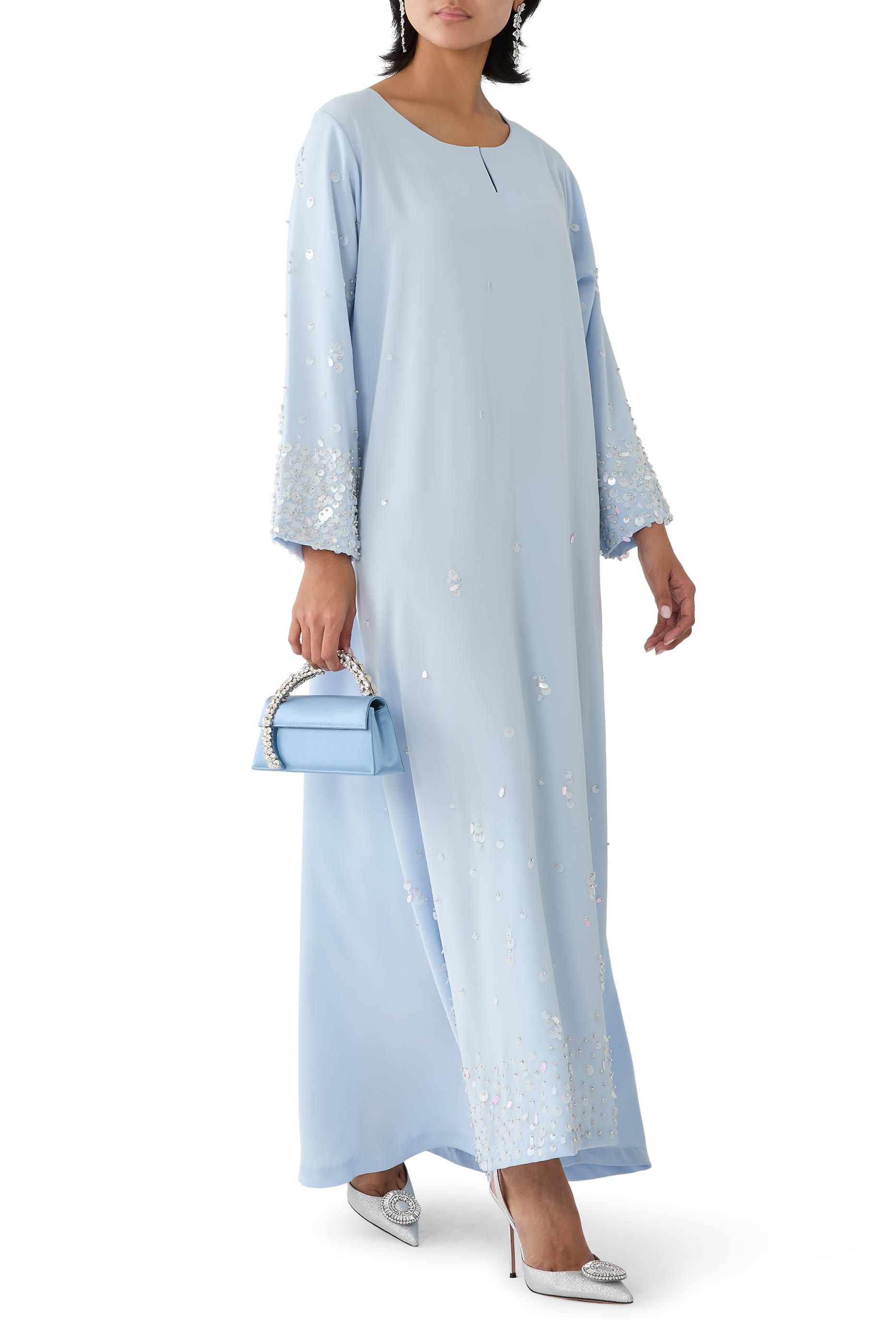 Sequin Scatter Detail Embellished Dress