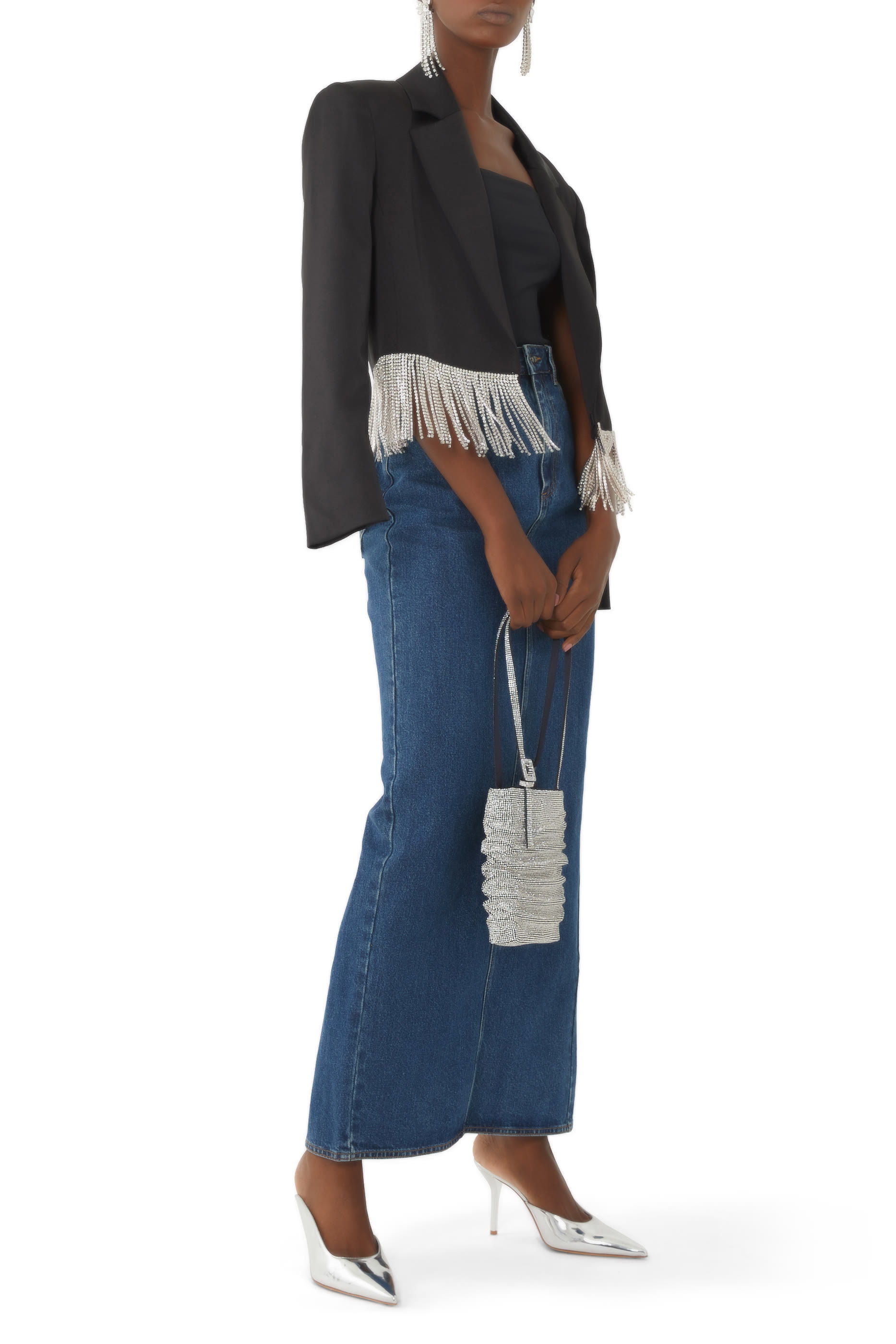 Shan Cropped Fringe Blazer