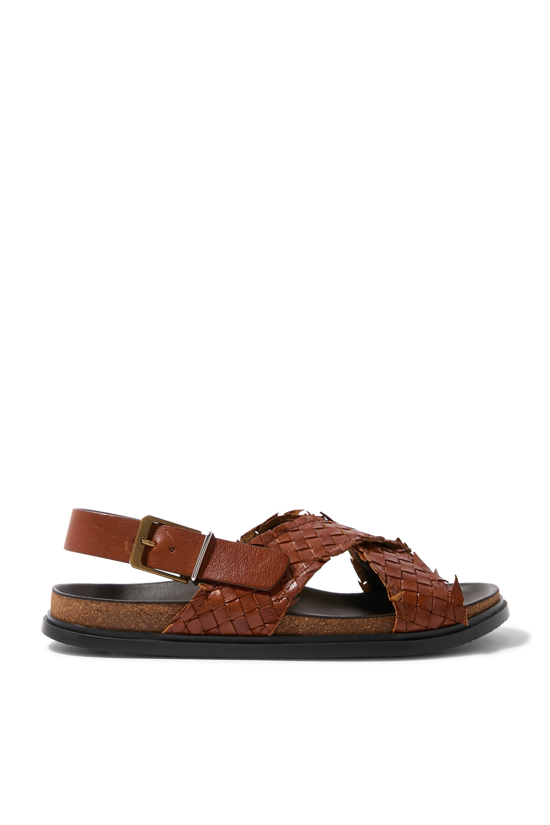 Buckled Leather Sandals 