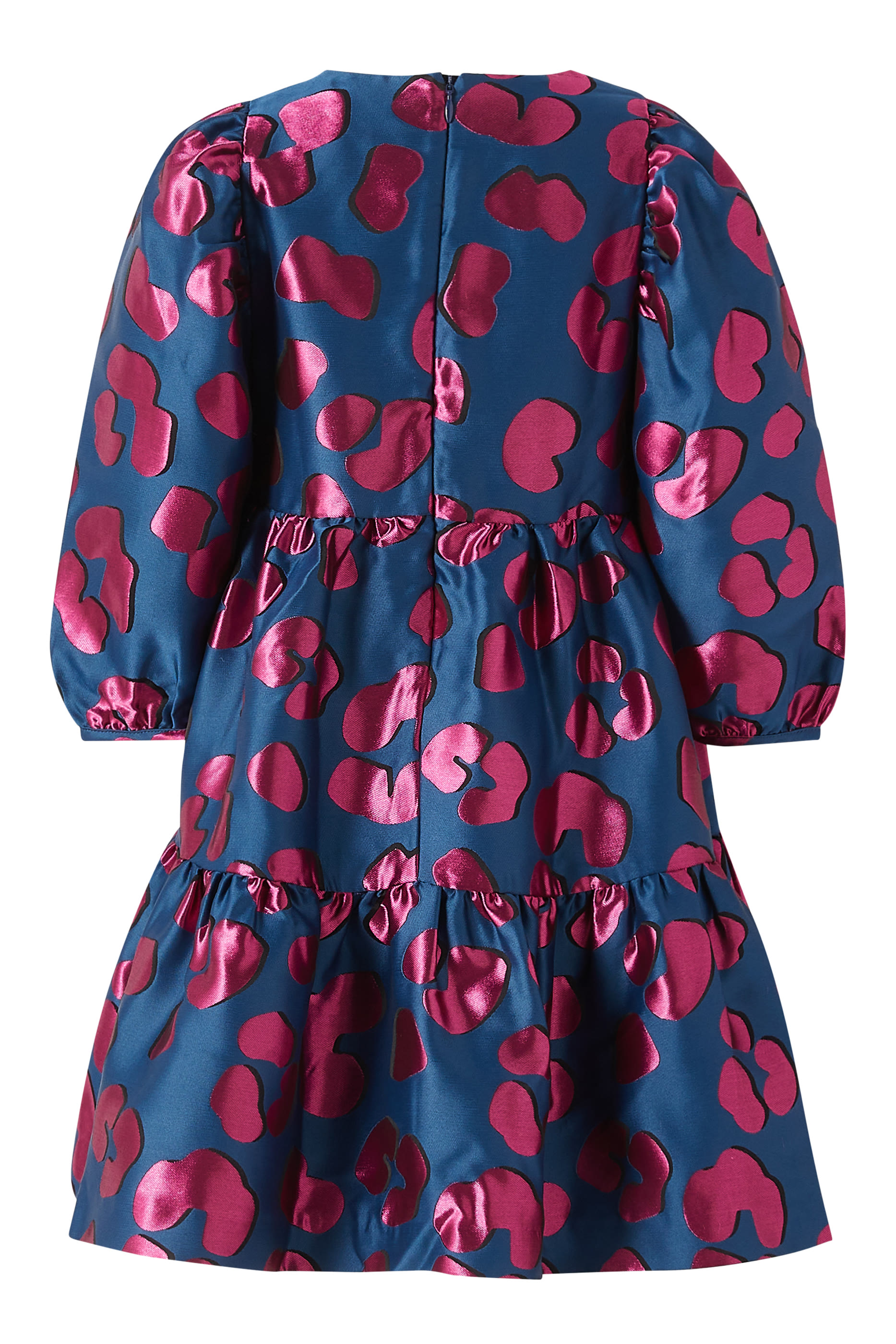 Kids Shiny Leopard Pattern Dress
