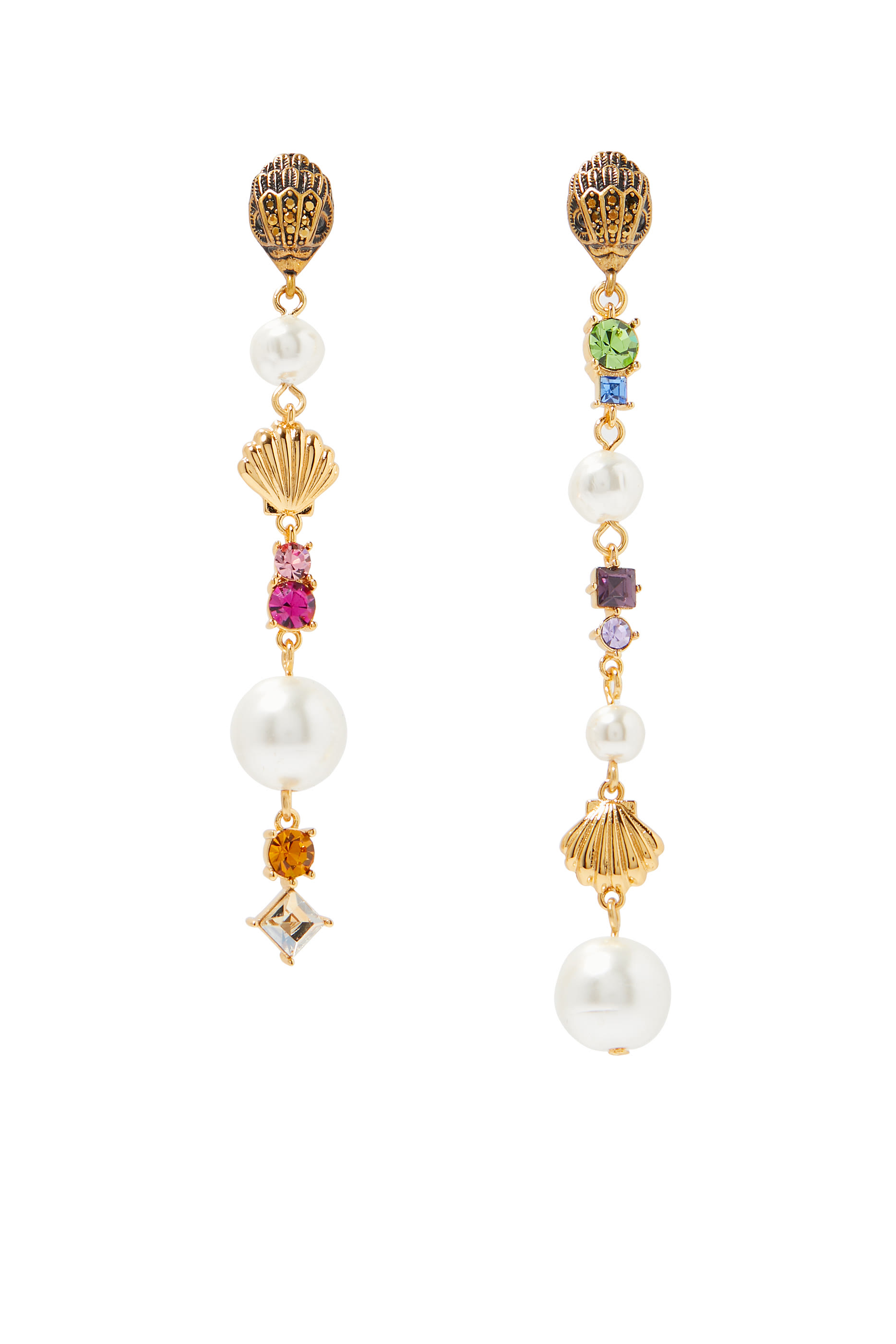 Mix Bead Linear Earrings