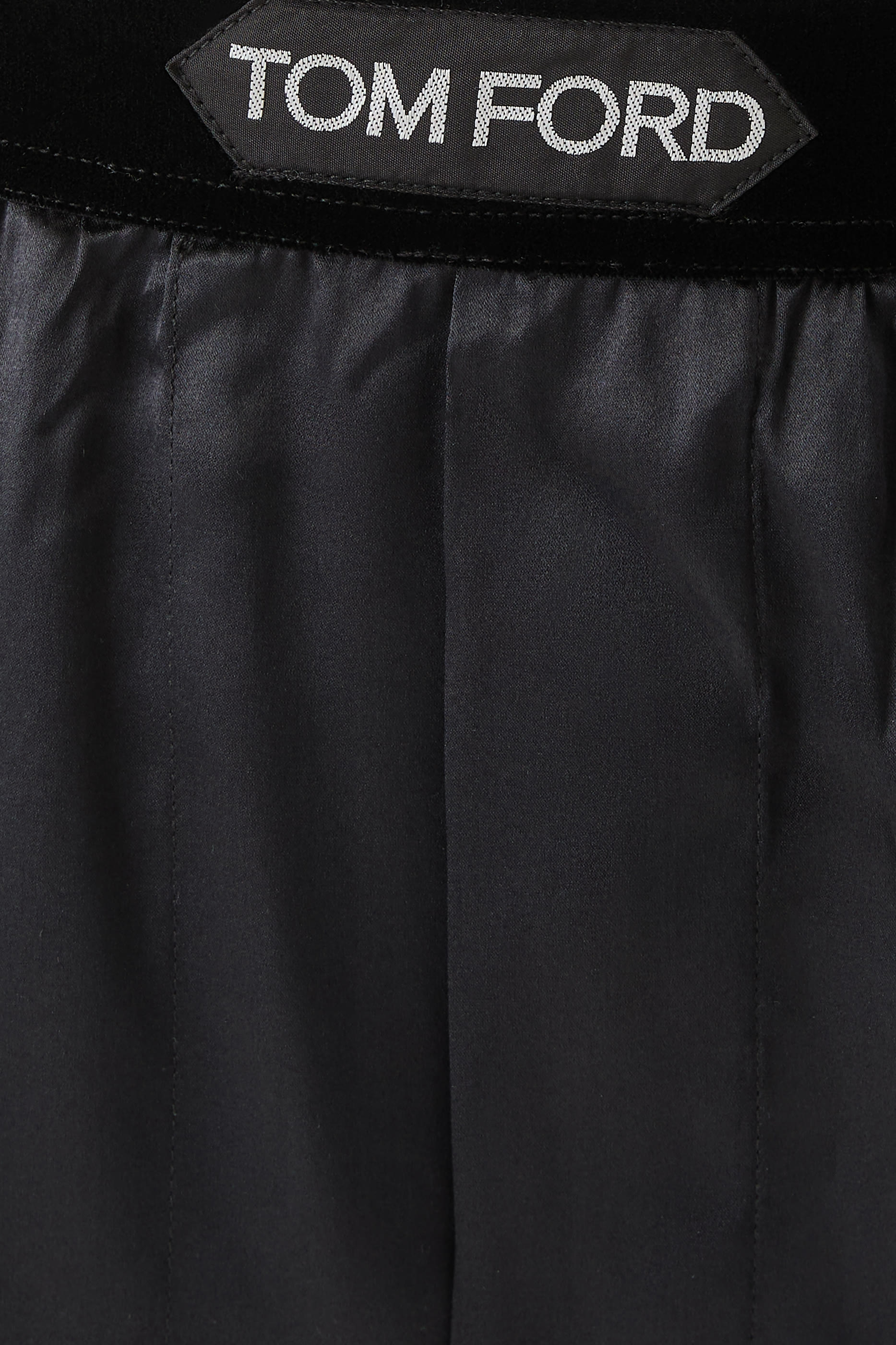 Logo Waistband Silk Pajama Trousers