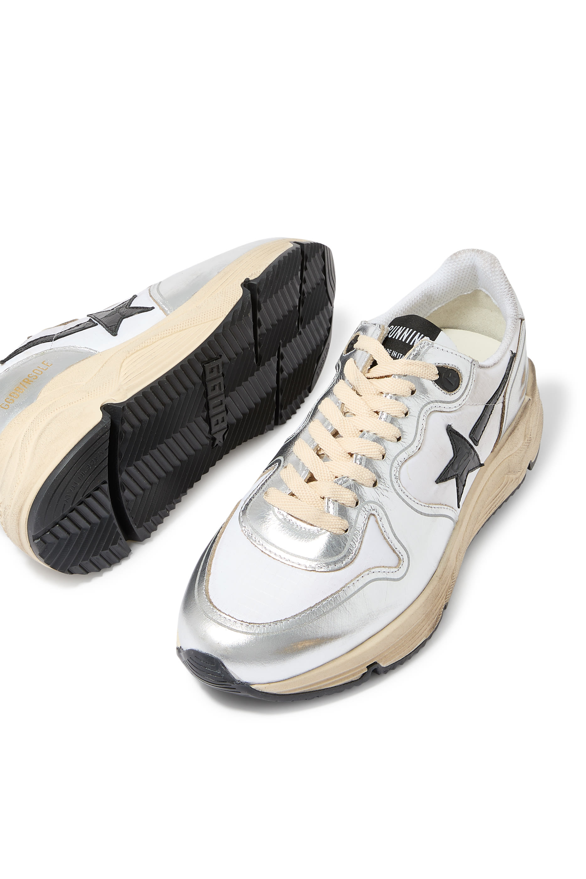 Running Sole Leather Sneakers