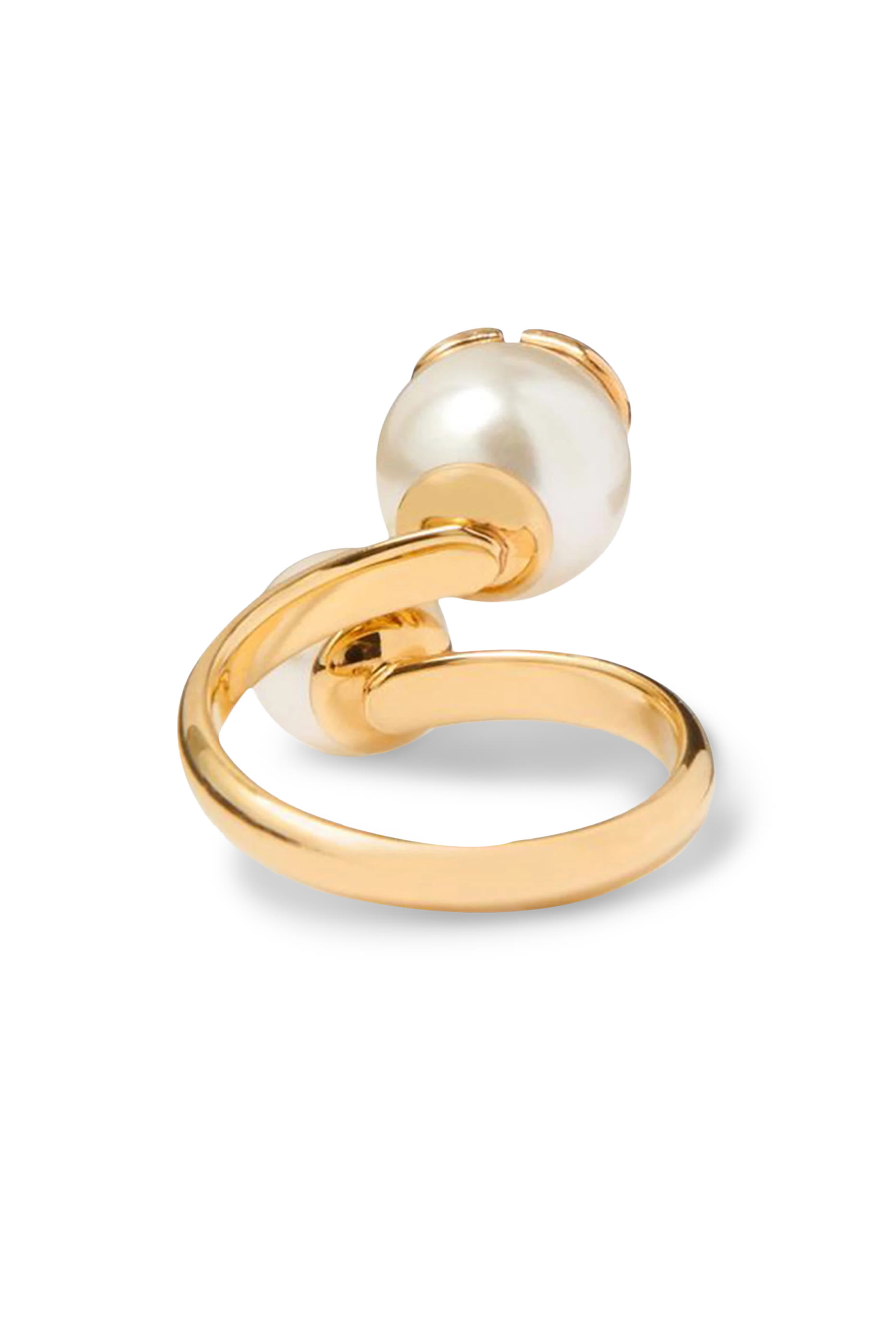 VLogo Signature Metal and Pearl Ring