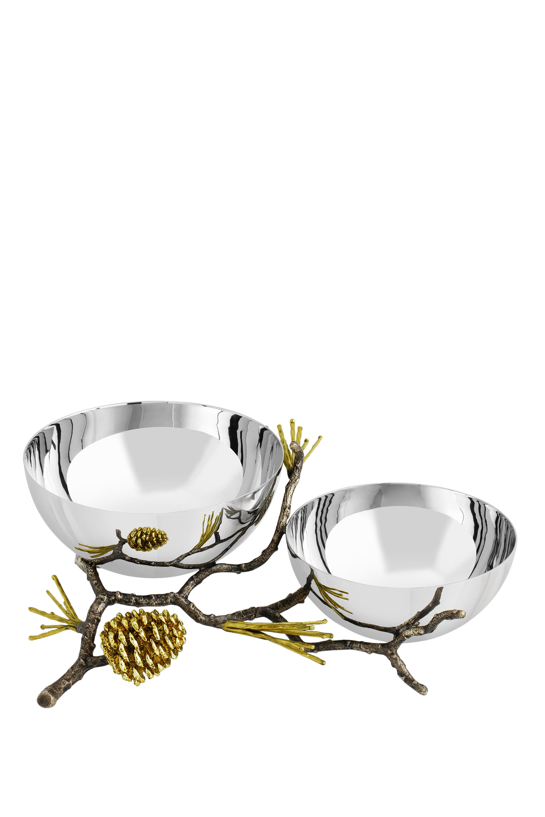 Pine Cone Double Bowl 