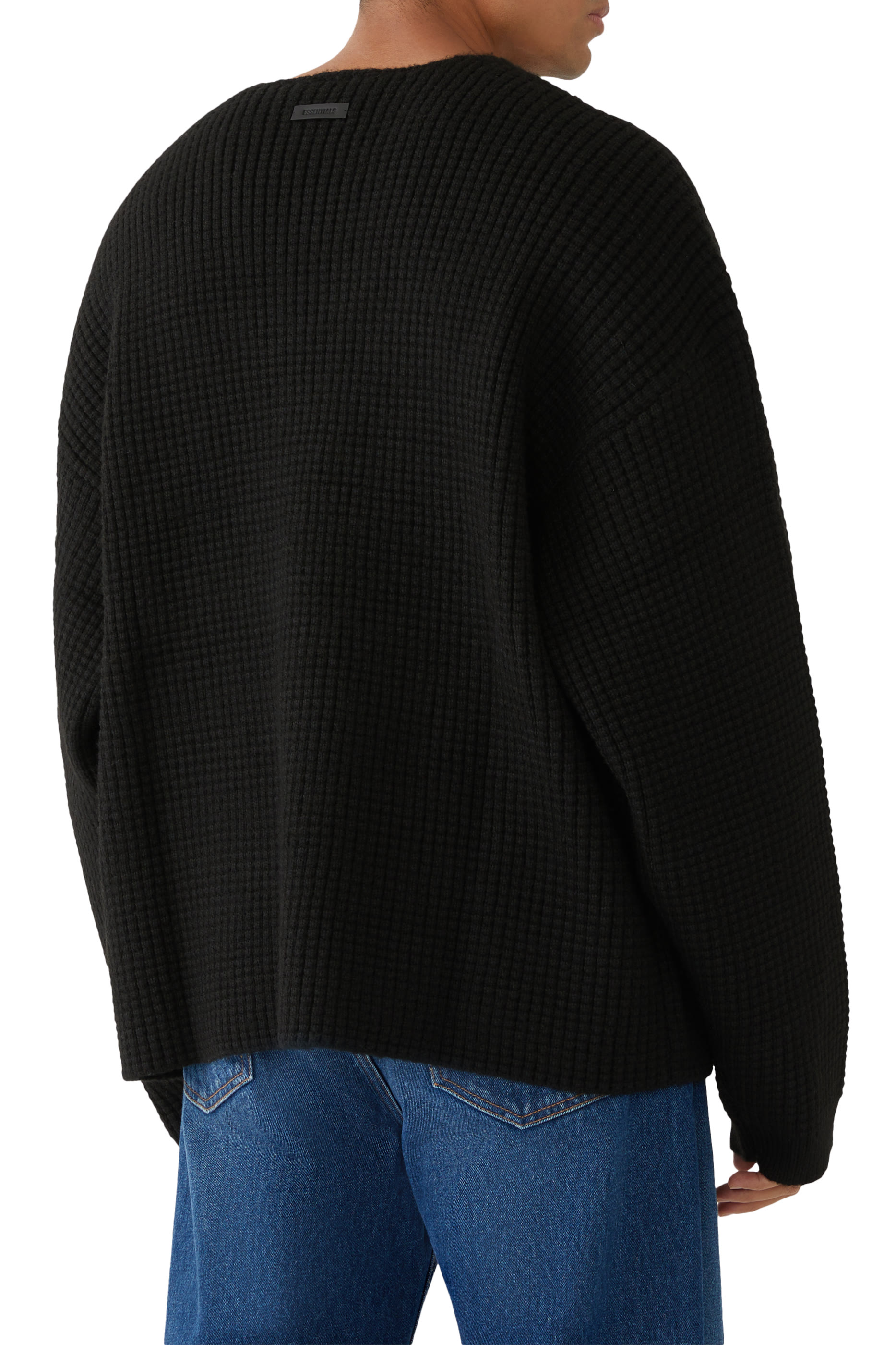 Heavy Waffle Crewneck Sweater