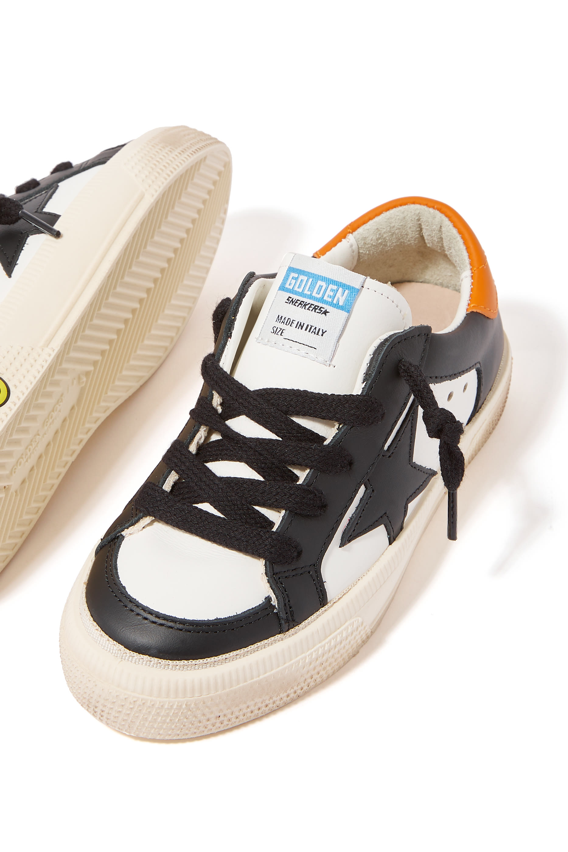 May Star-Patch Leather Sneakers