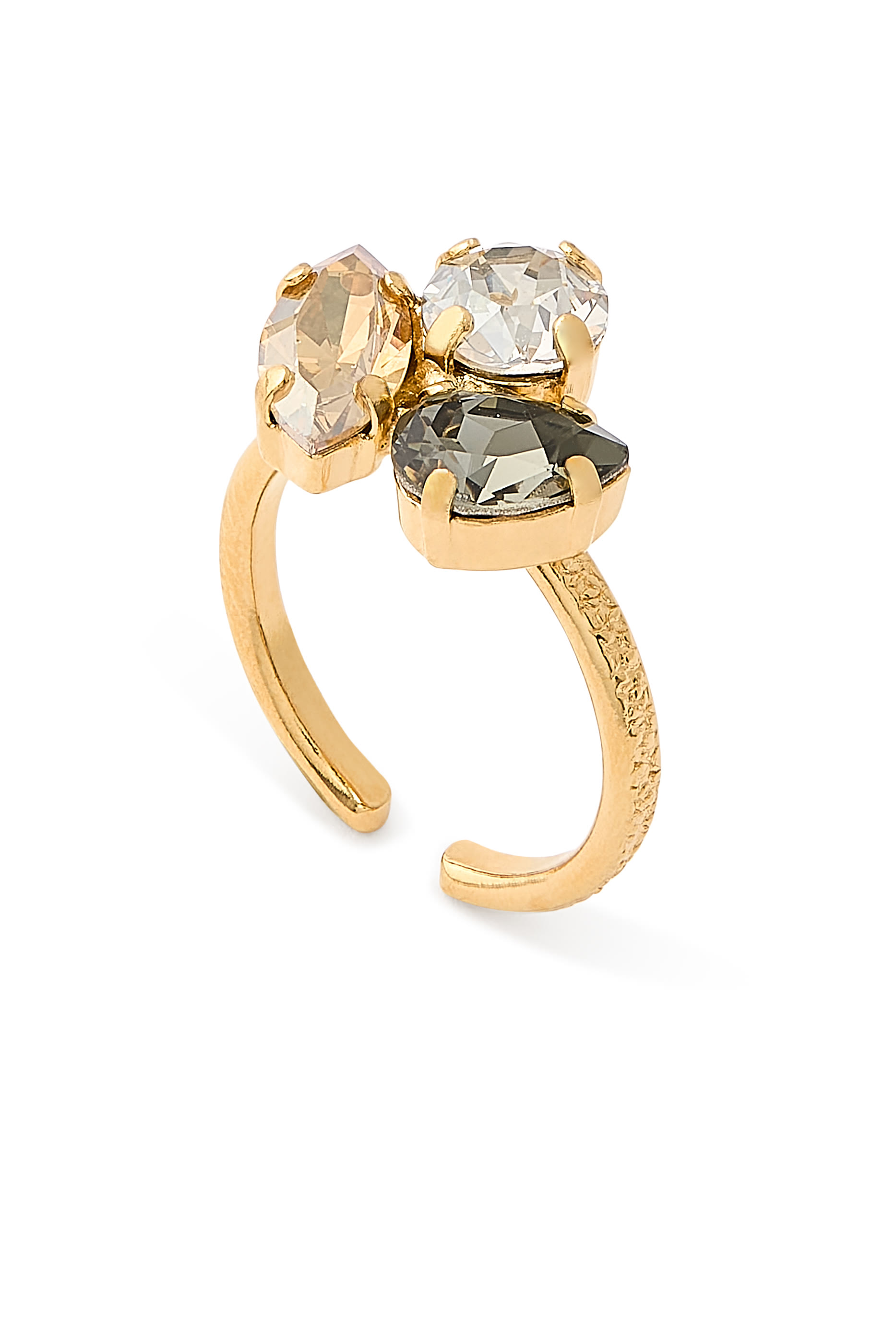 Ana Ring, 18K Gold-Plated Brass