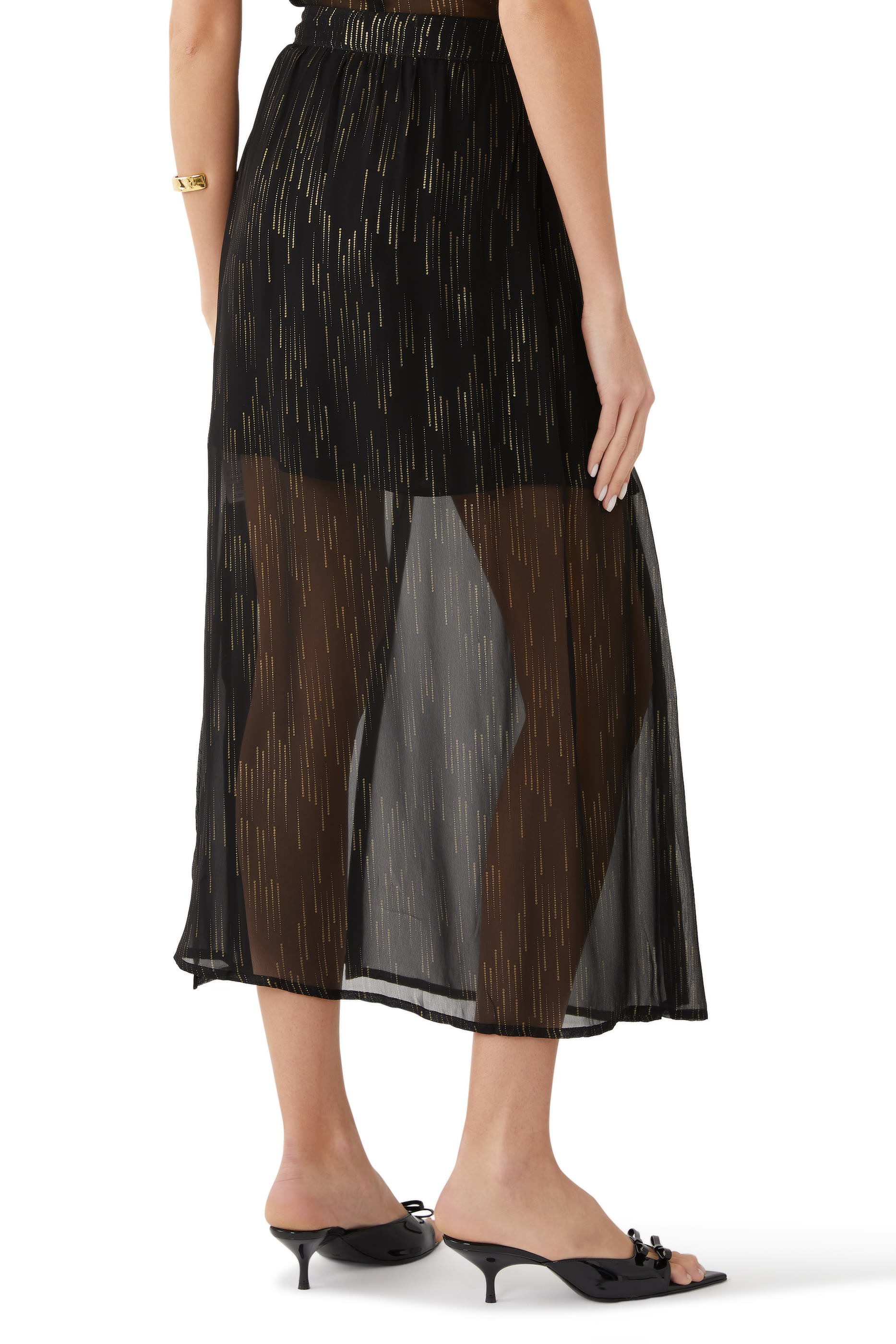 LE KLAY SAINT-PARIS LONG SKIRT:Black:10