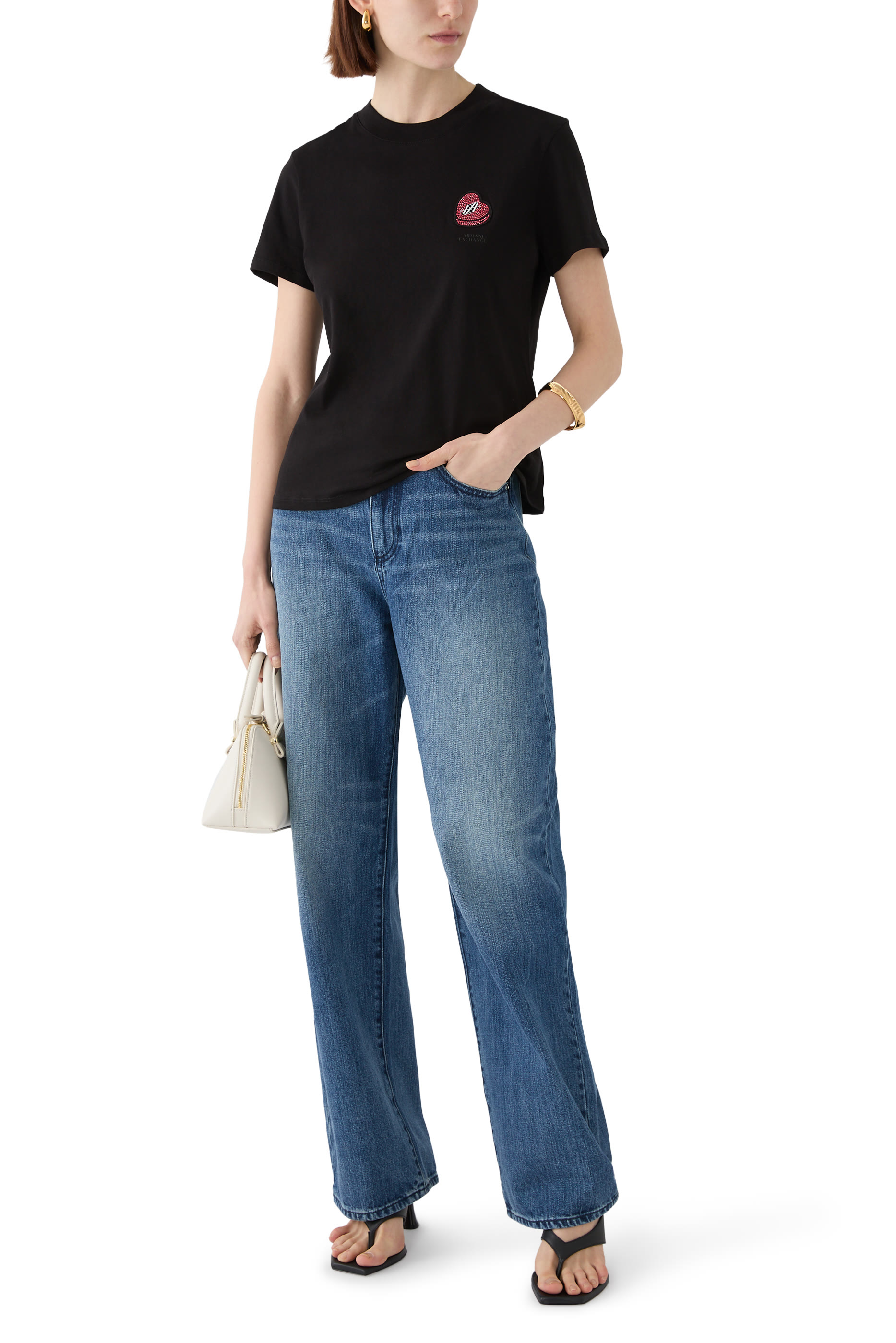 The Grid Heart AX Logo T-Shirt