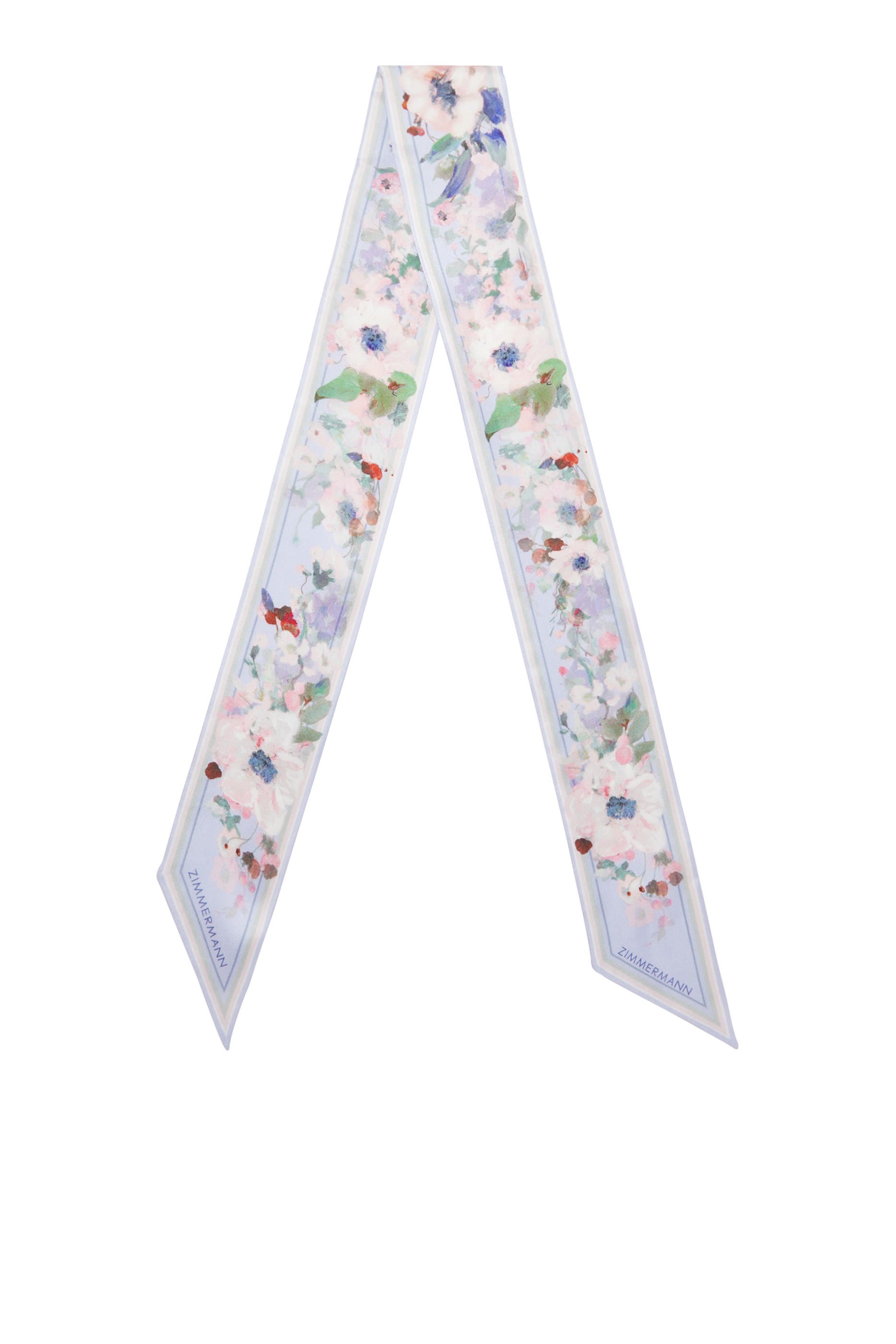 Printed Silk Ribbon Scarf