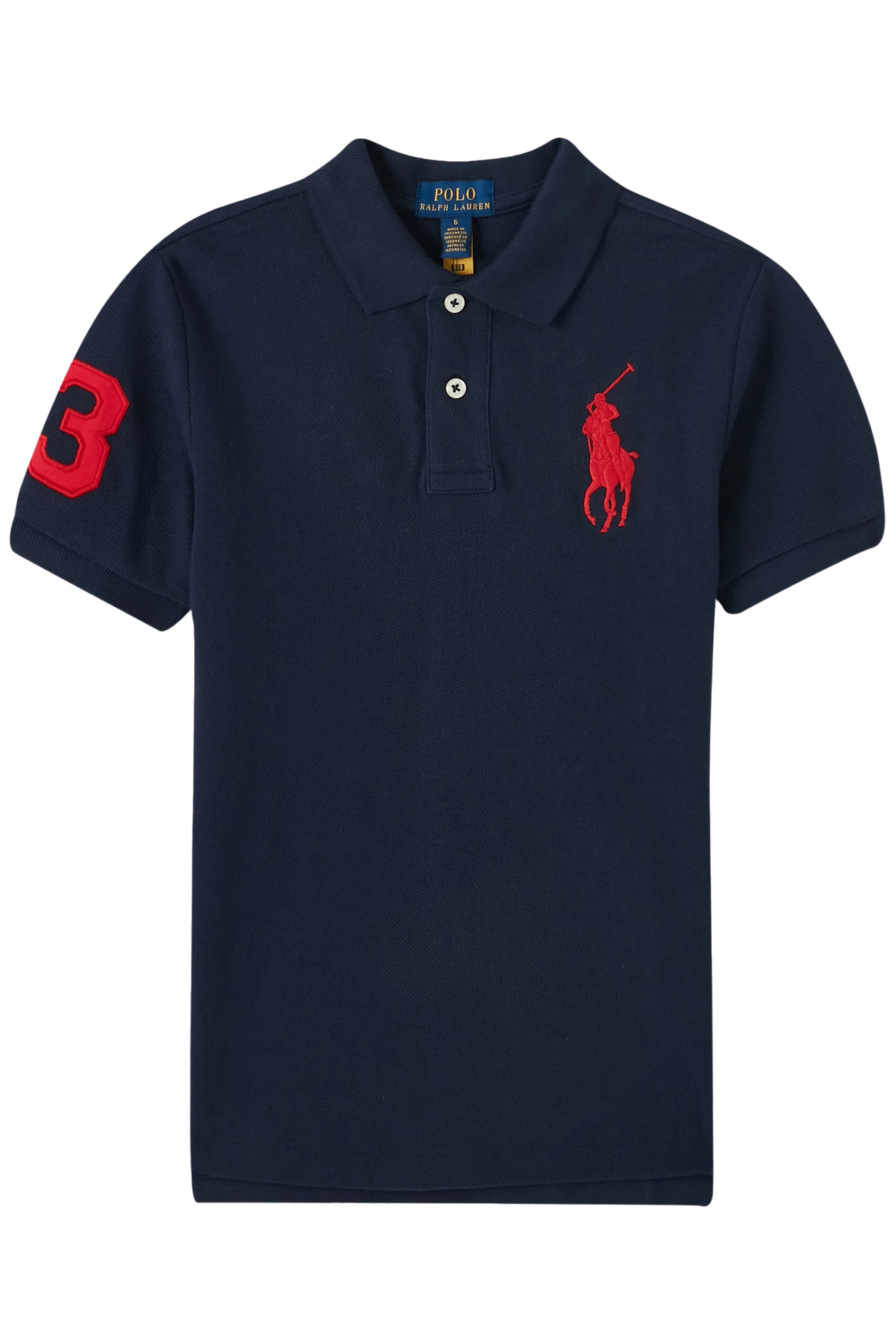 Kids Big Pony Cotton Mesh Polo Shirt