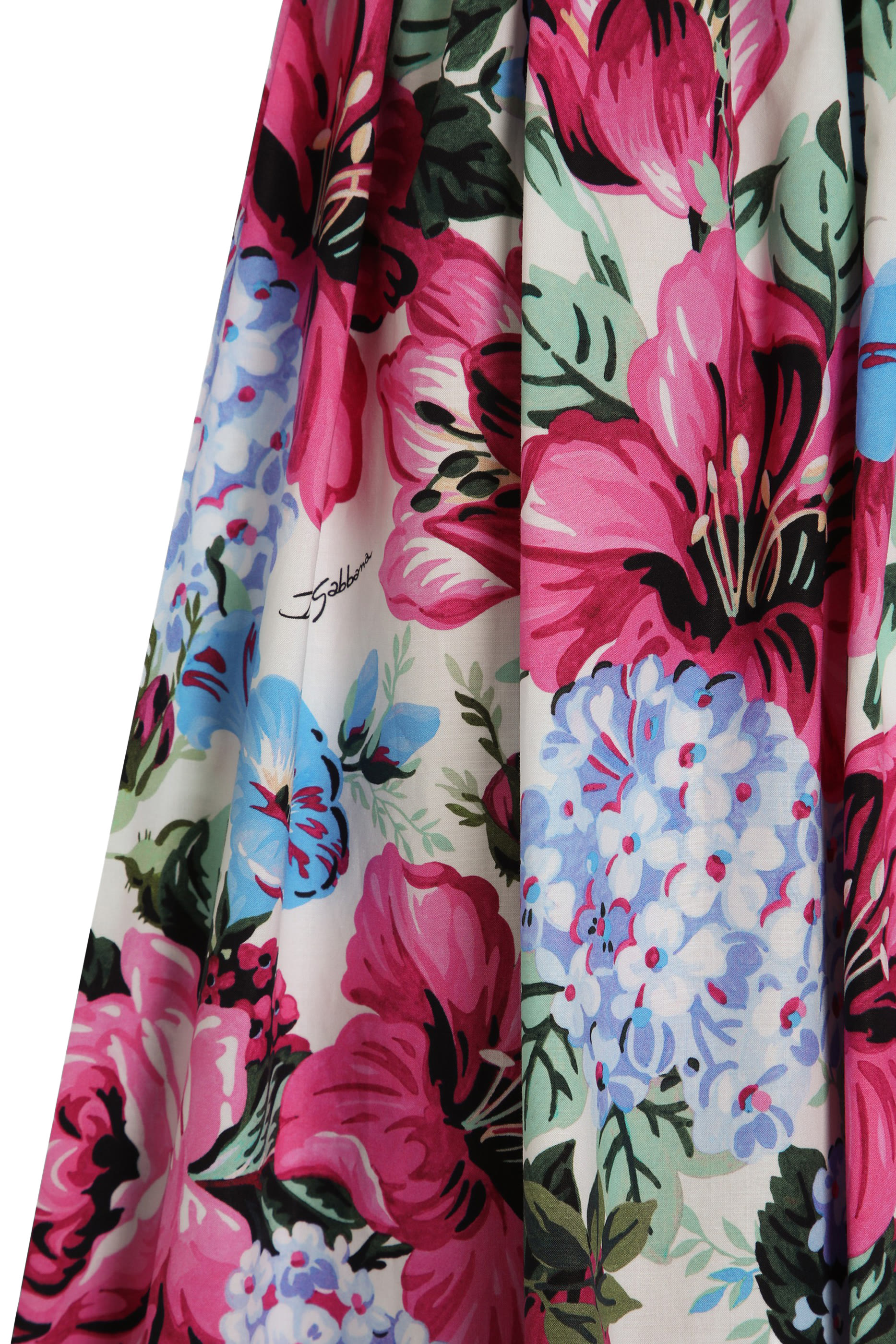 Kids Peony Printed Poplin Circle Skirt