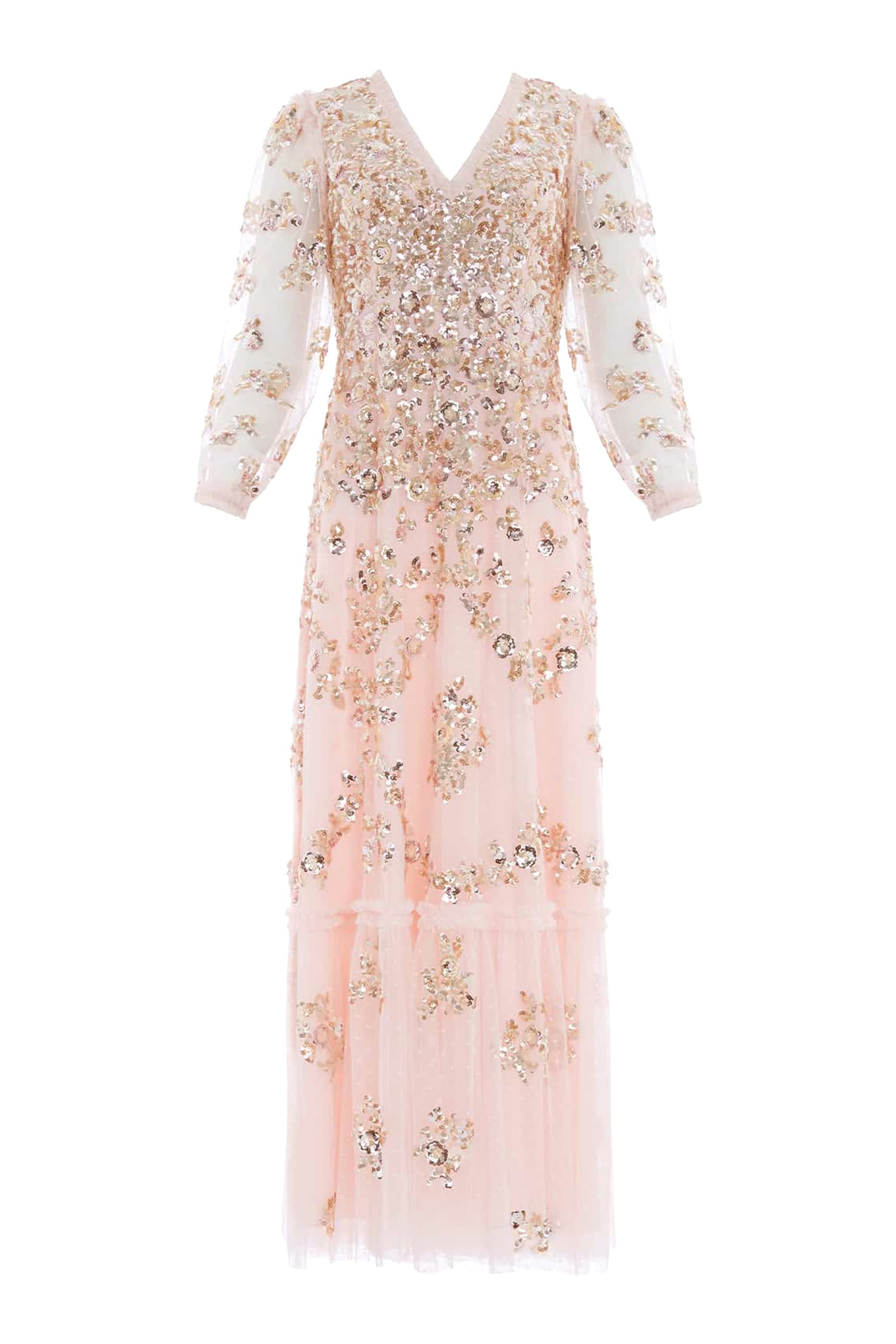 Sequin Chain Ankle Gown