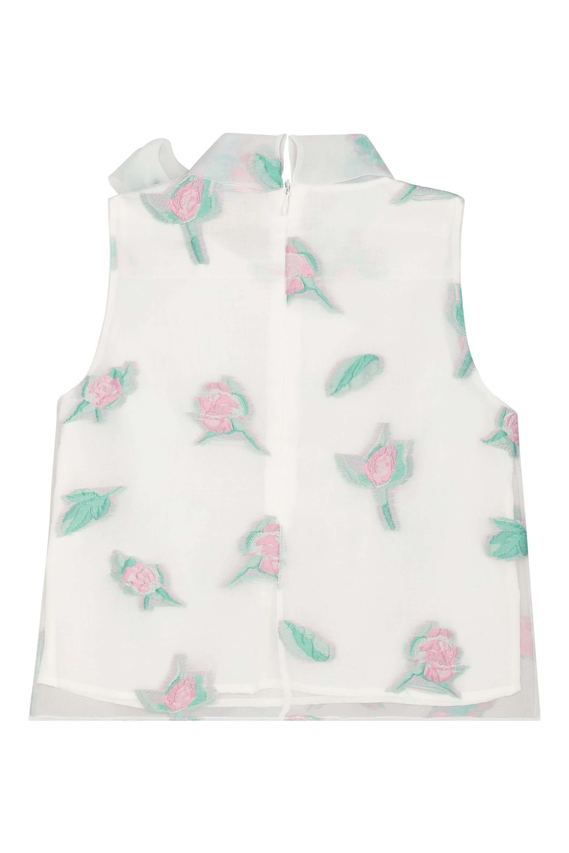 Kids Floral Pussy-Bow Blouse