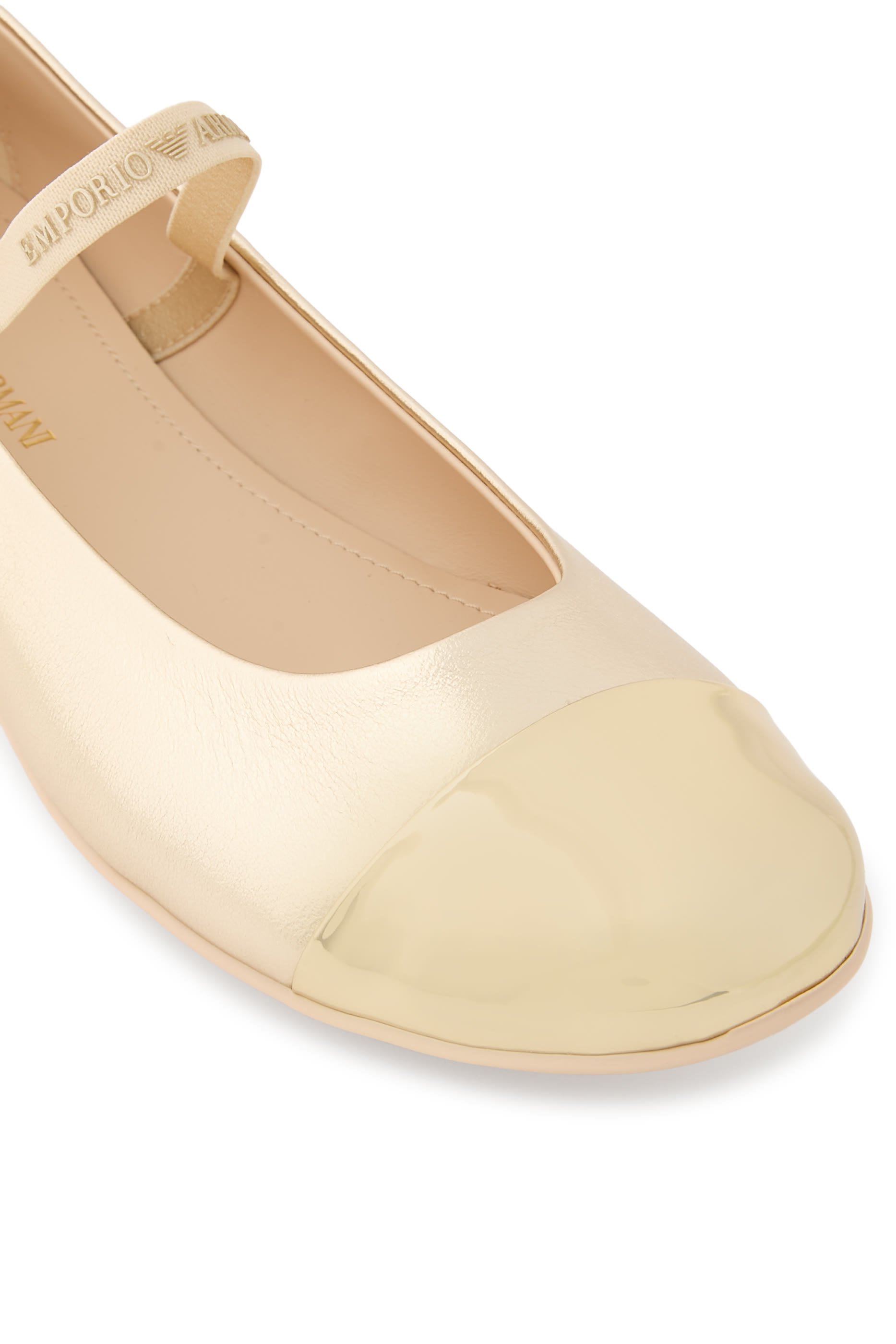Kids Laminated Nappa Leather Ballerinas