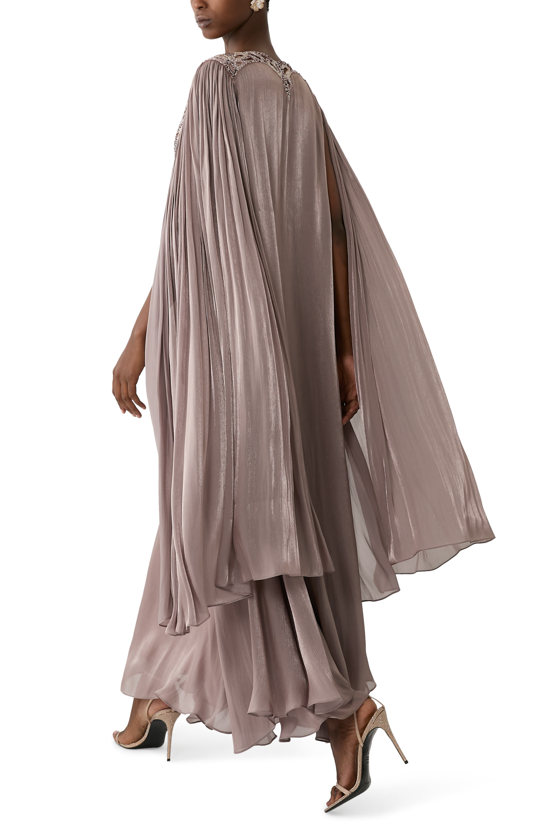 Cape Style Kaftan with Butterfly Inspired Embroidery