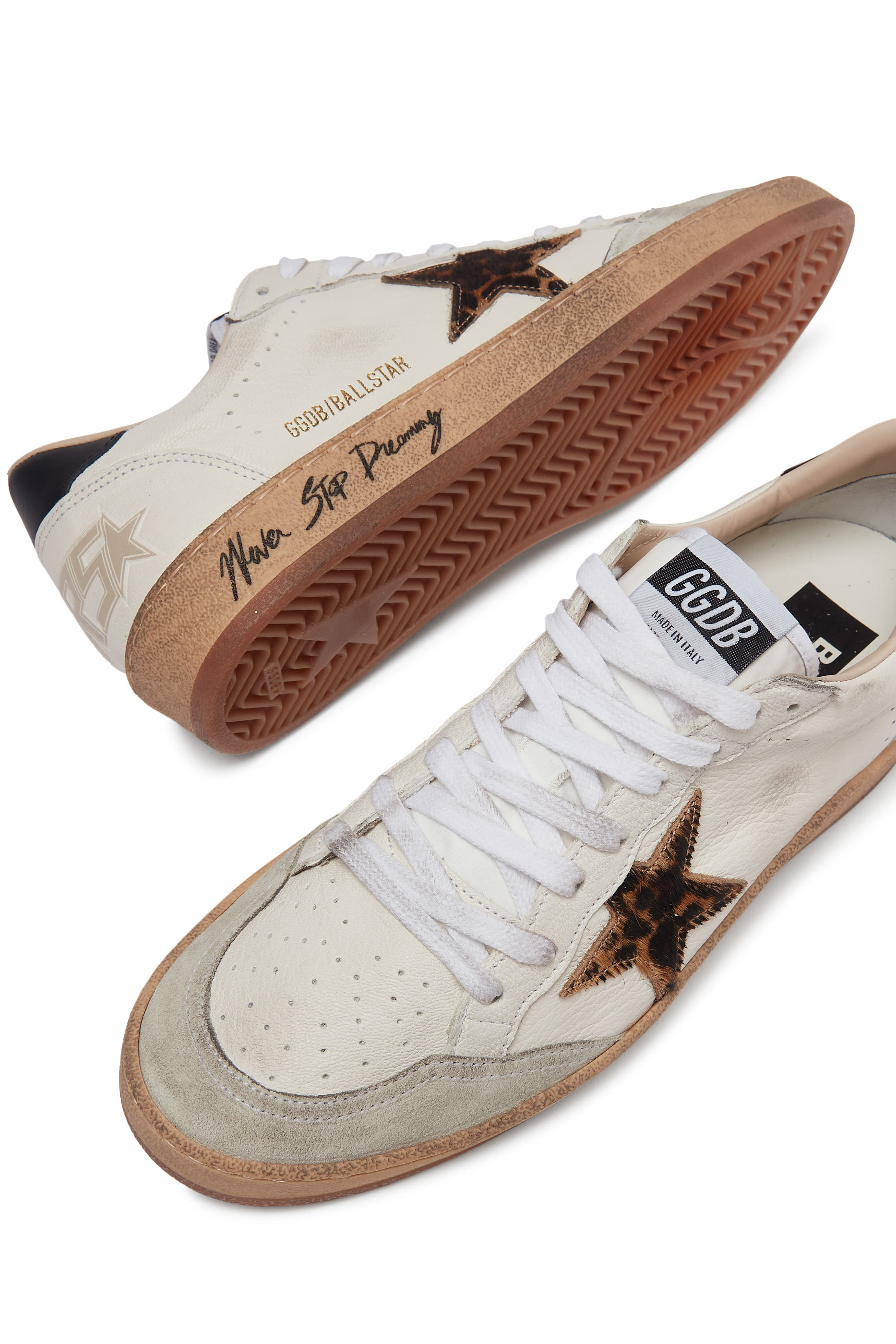 Ball Star Leopard Print Pony Skin Sneakers