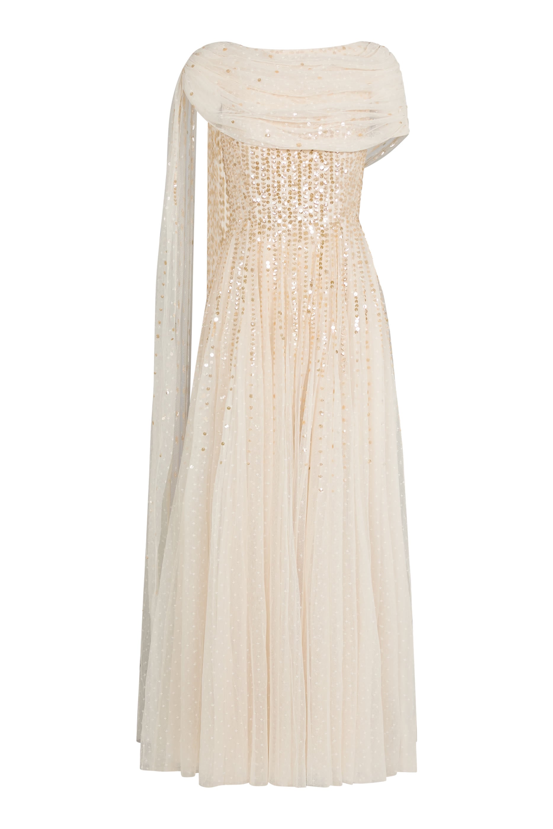 Rose Bloom Cape Gown